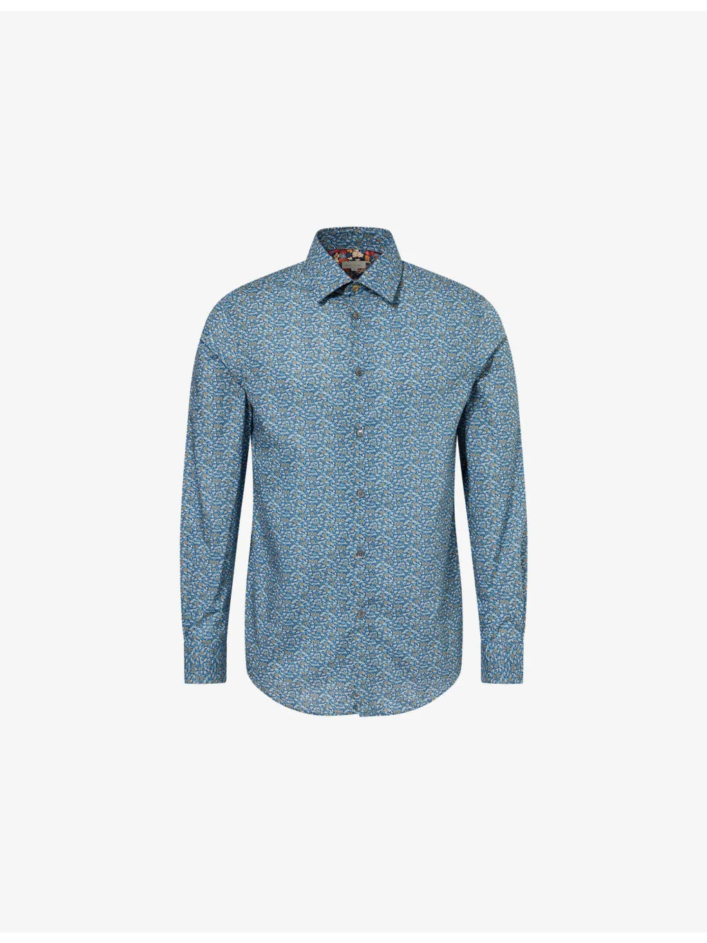 Printed Long-Sleeve Cotton Shirt - 1