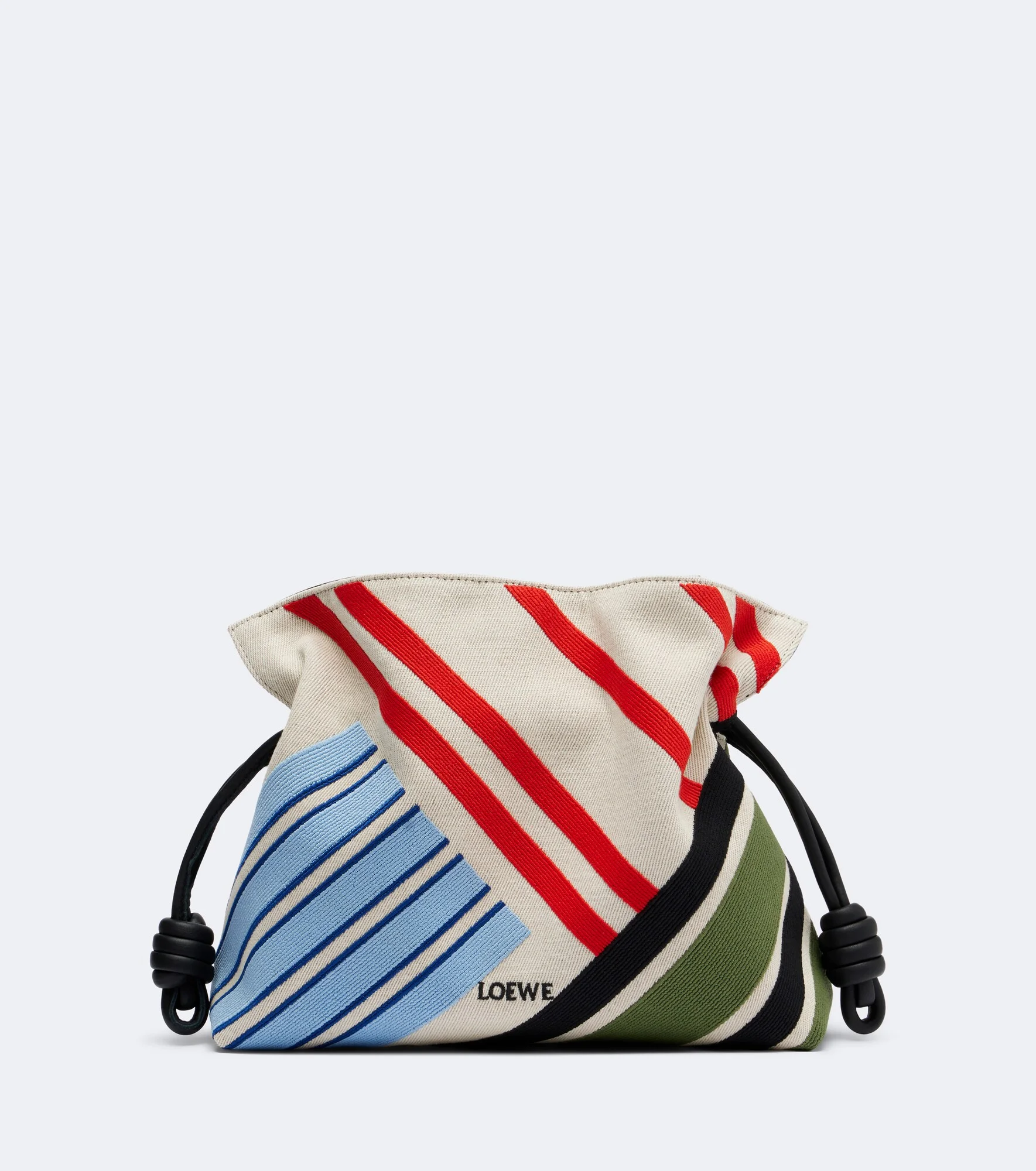 Flamenco Medium embroidered canvas clutch - 1