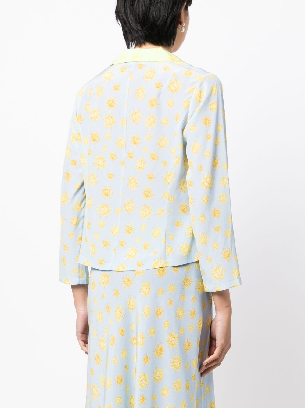 sun-motif silk shirt - 4