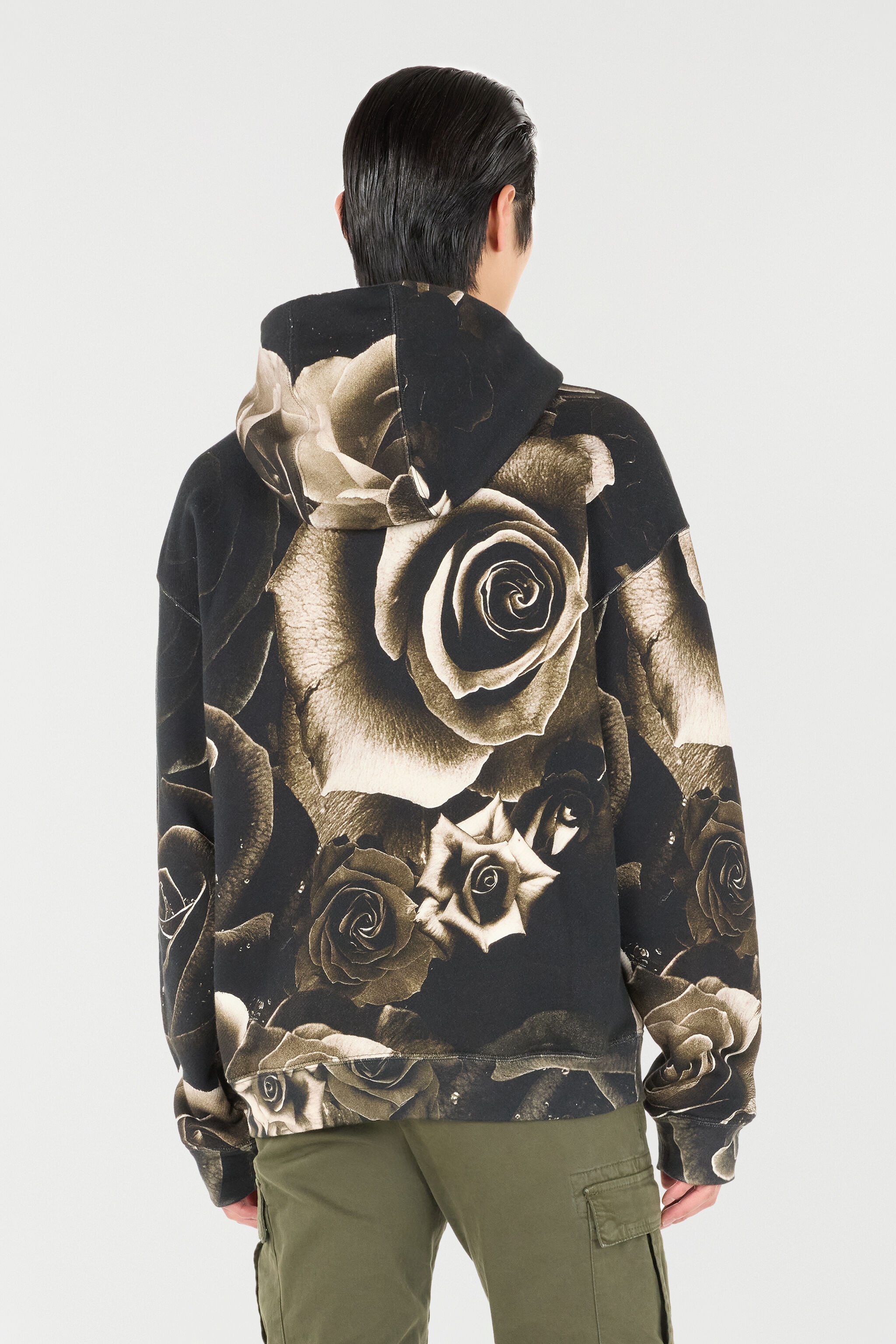 Rose-Print Hooded Sweatshirt - 4