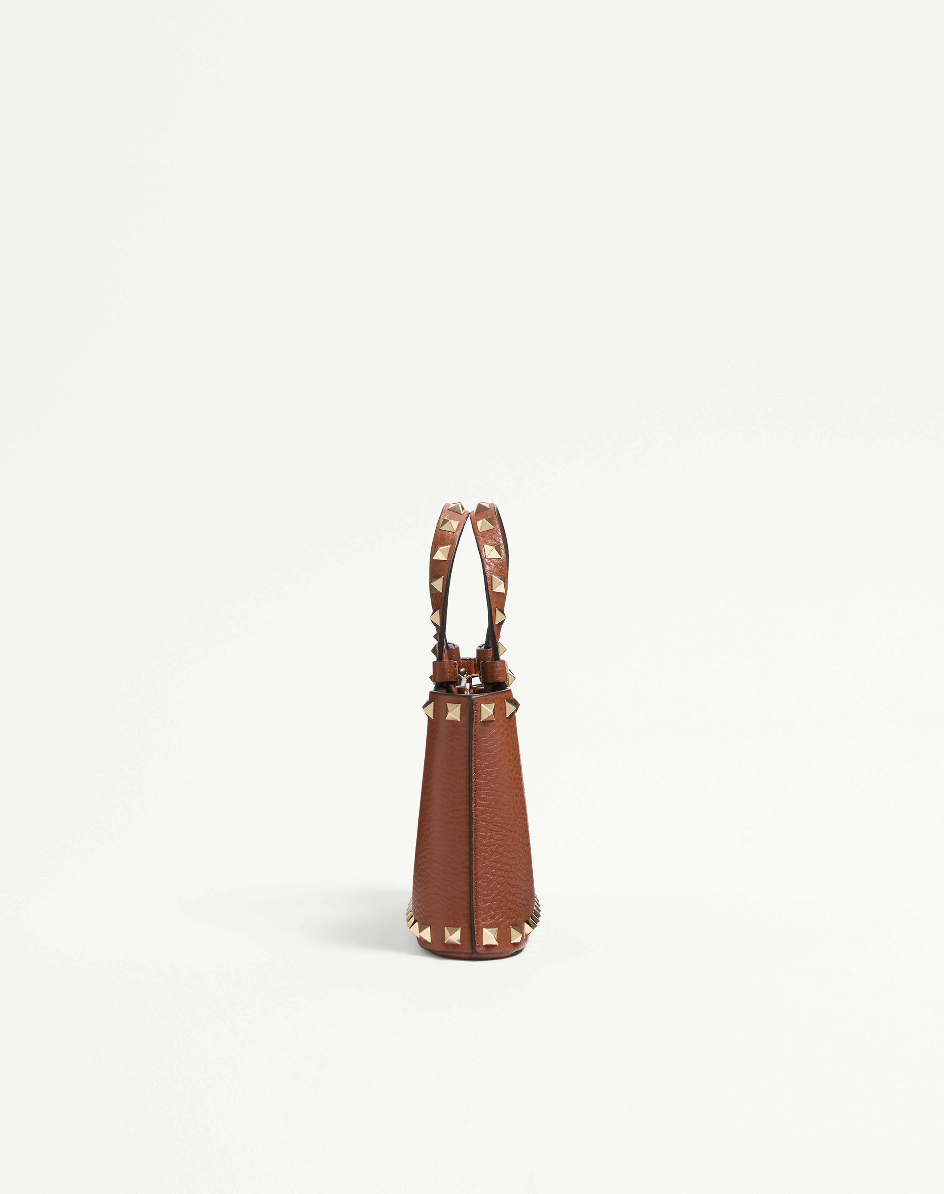 MINI ROCKSTUD SHOPPING BAG IN GRAINY CALFSKIN - 3