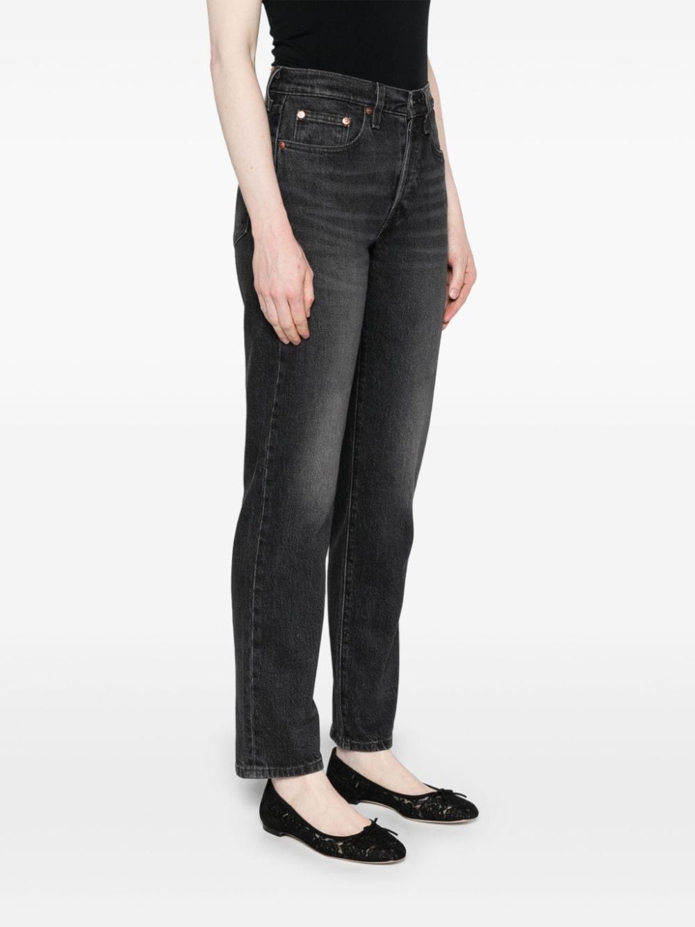 501 mid-rise straight-leg jeans - 3