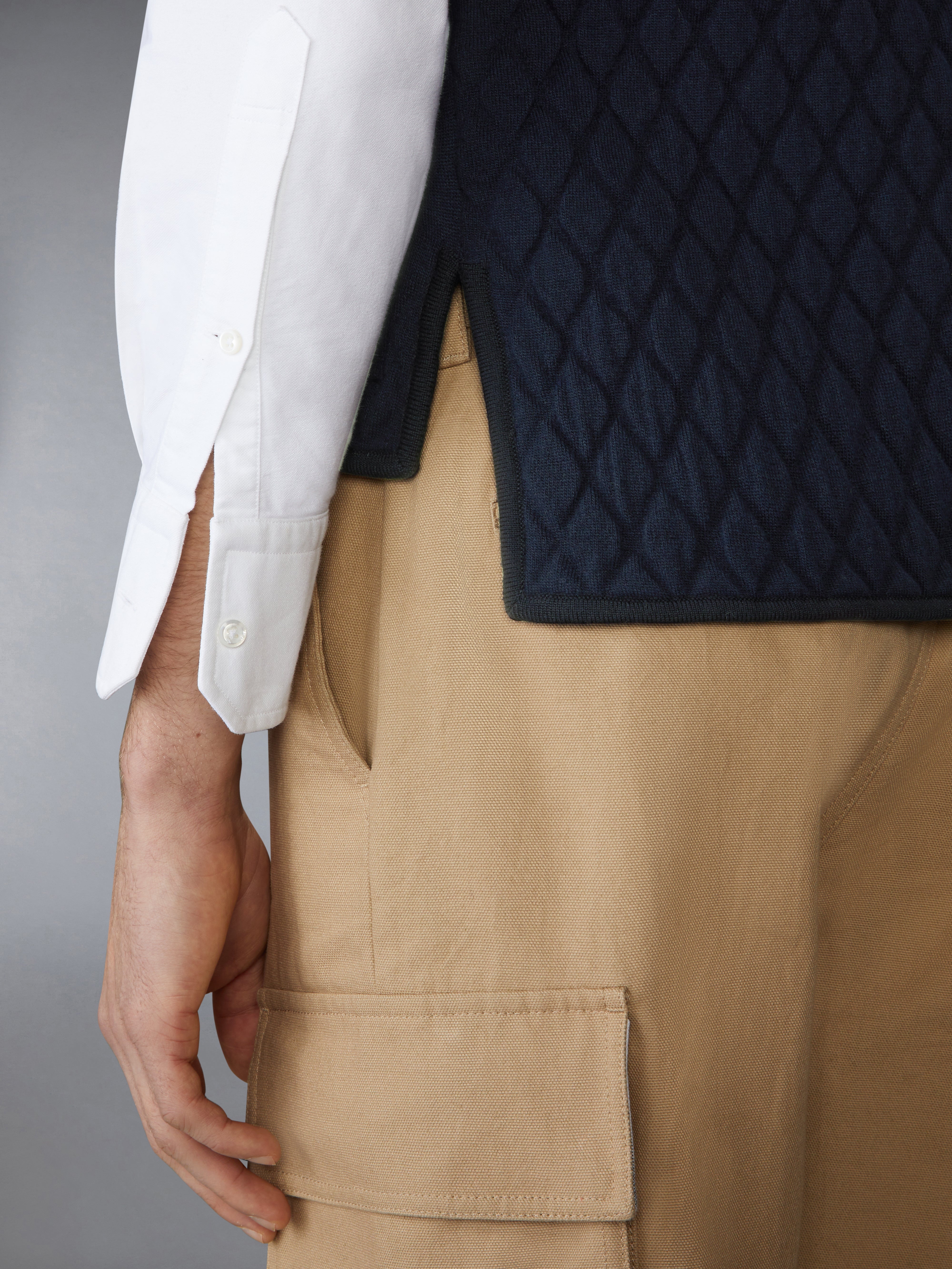 MERINO WOOL INTARSIA JACQUARD WORK VEST - 5