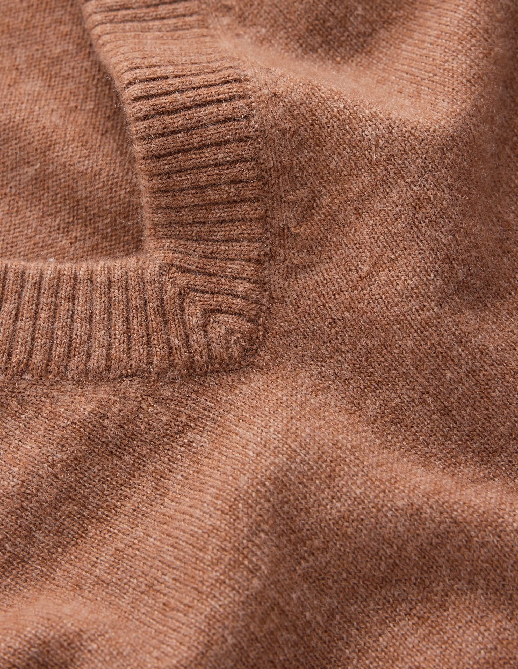 Elsie Cashmere V Neck Sweater-Warm Ginger - 1