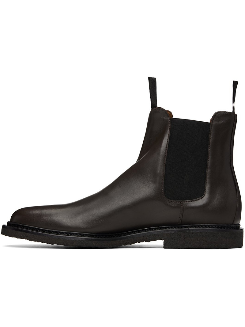 Common Projects Brown Leather Chelsea Boots outlook