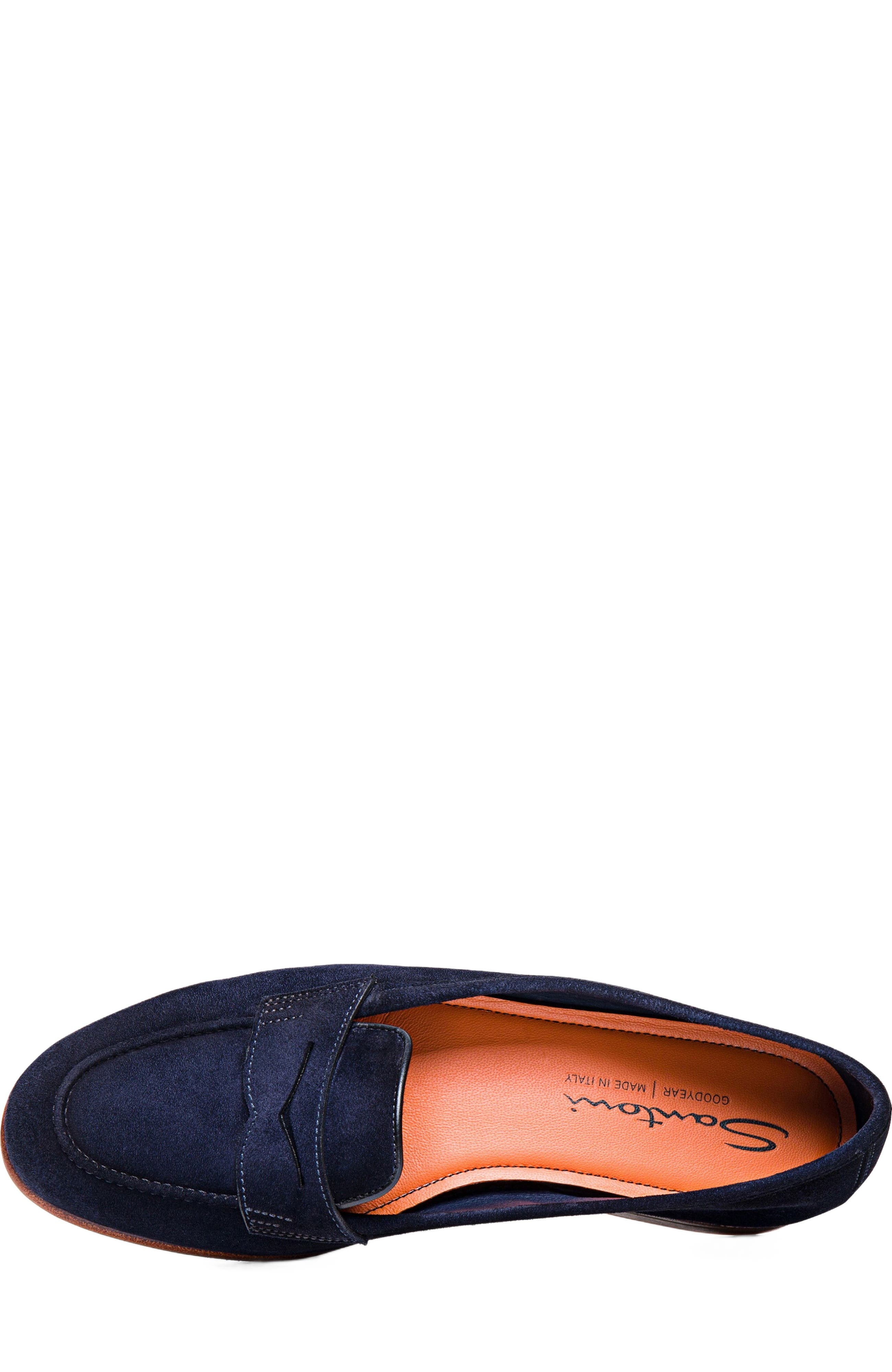 Santoni Women's suede Carla loafer in Blue at Nordstrom - 3