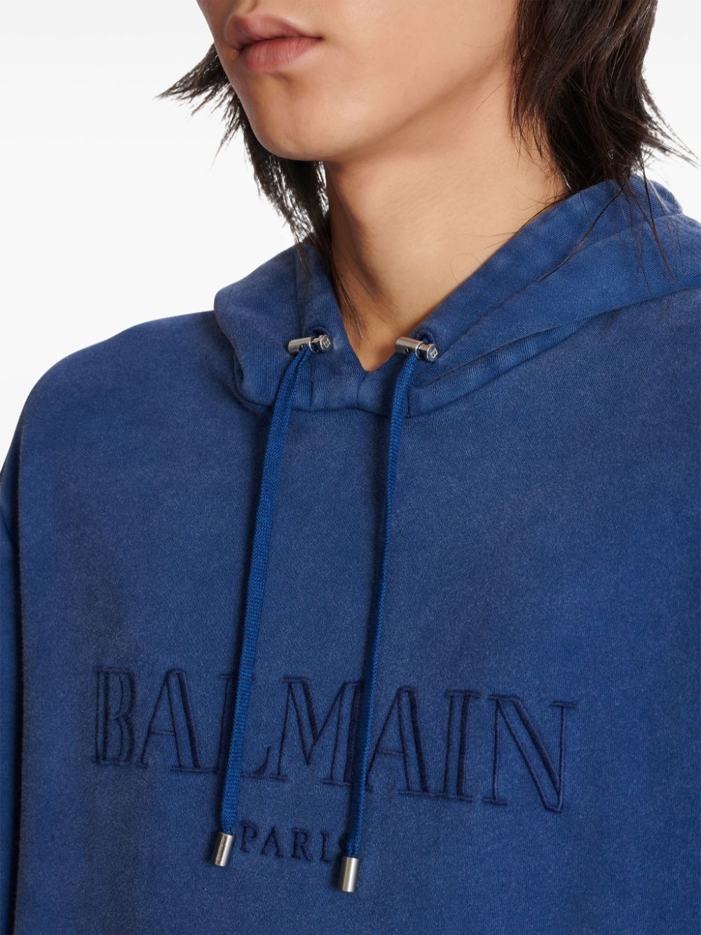 embroidered-logo hoodie - 7