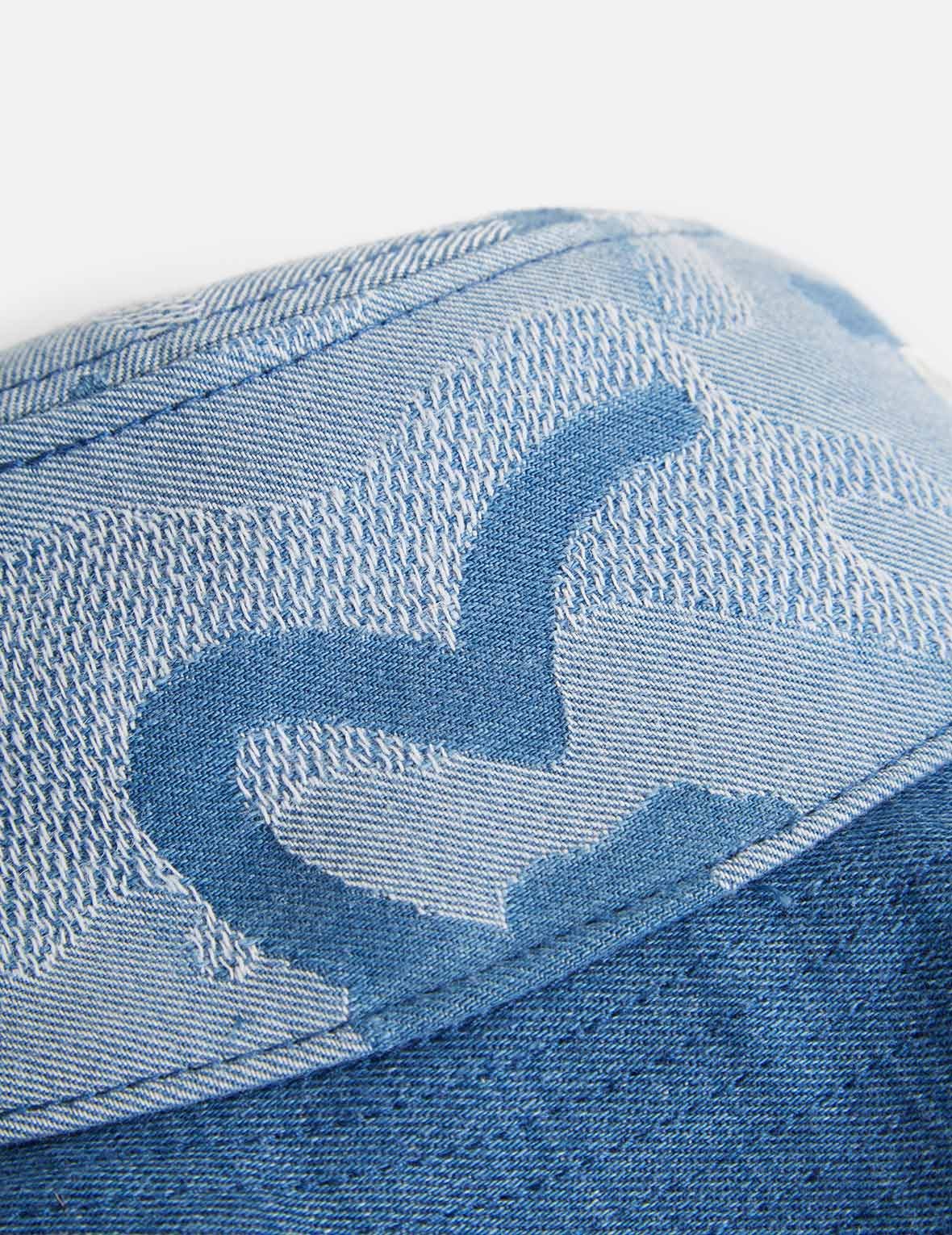 DENIM BLOCKING BUCKET HAT - 8