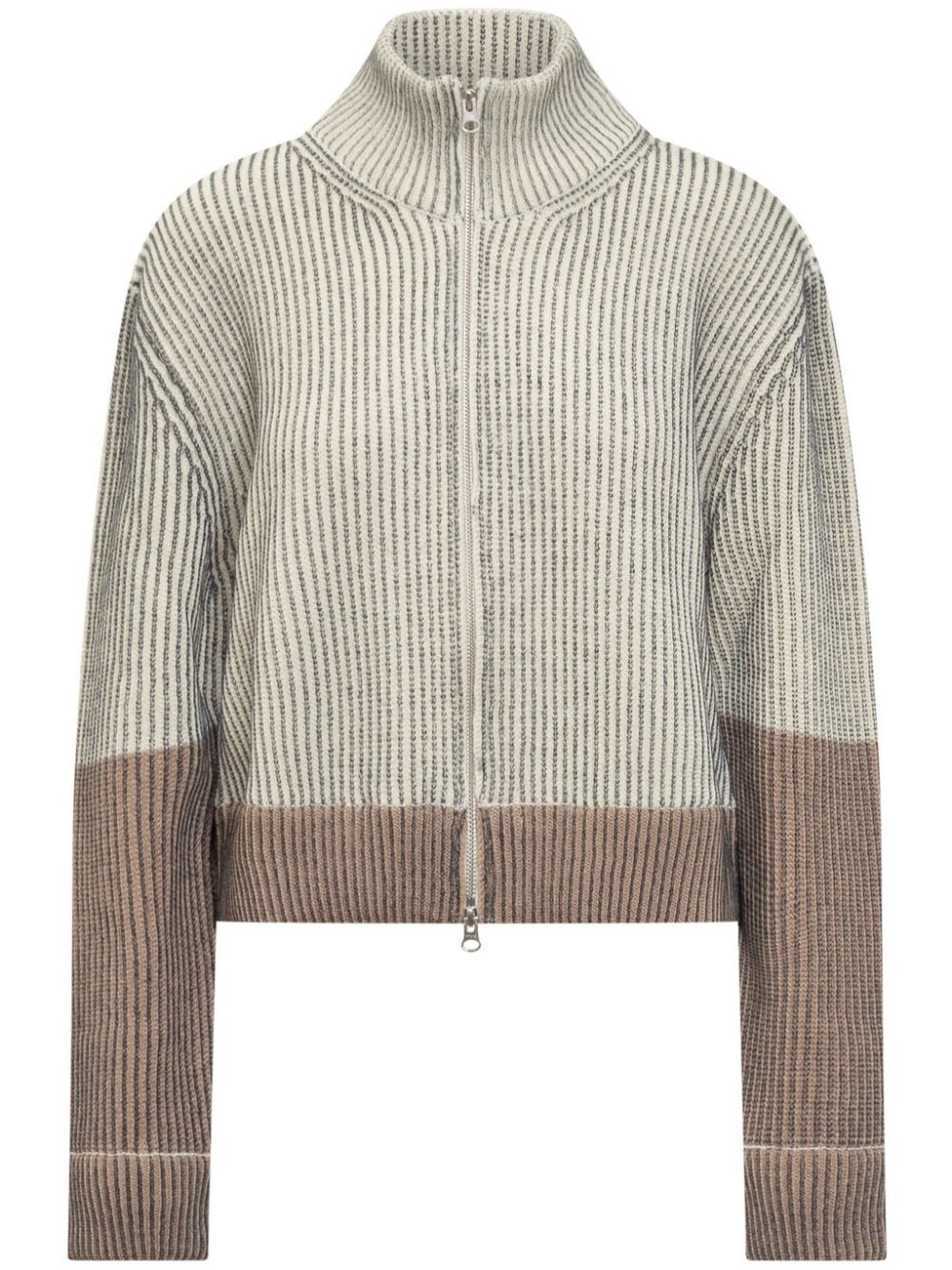 two-tone cardigan - 1