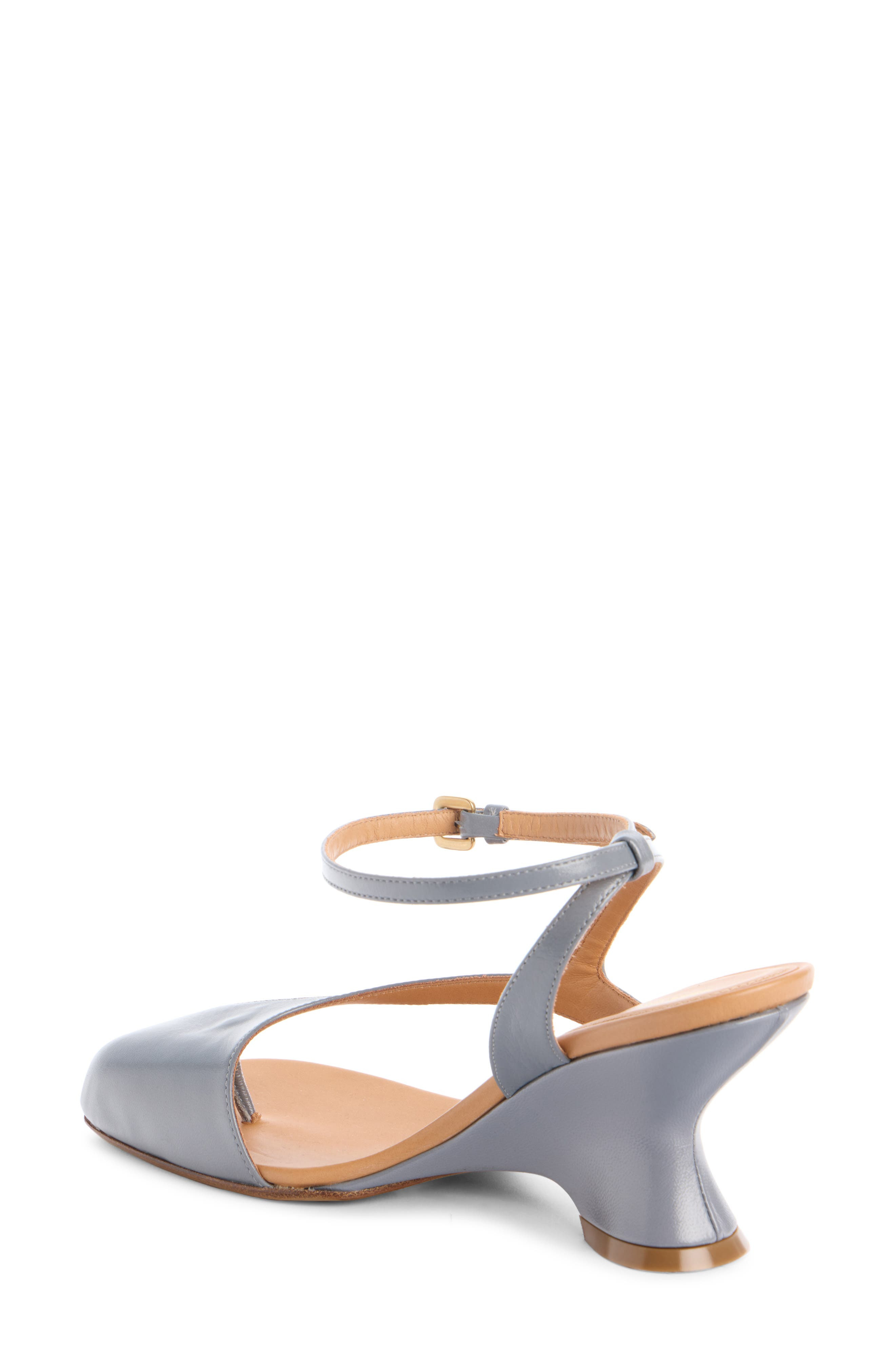 Dries Van Noten Dented Wedge Ankle Strap Sandal in Grey 802 at Nordstrom - 2