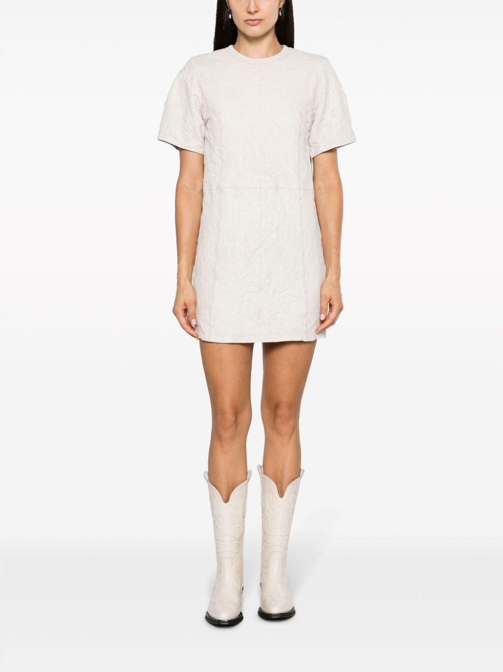 Riddy crinkled leather minidress - 2