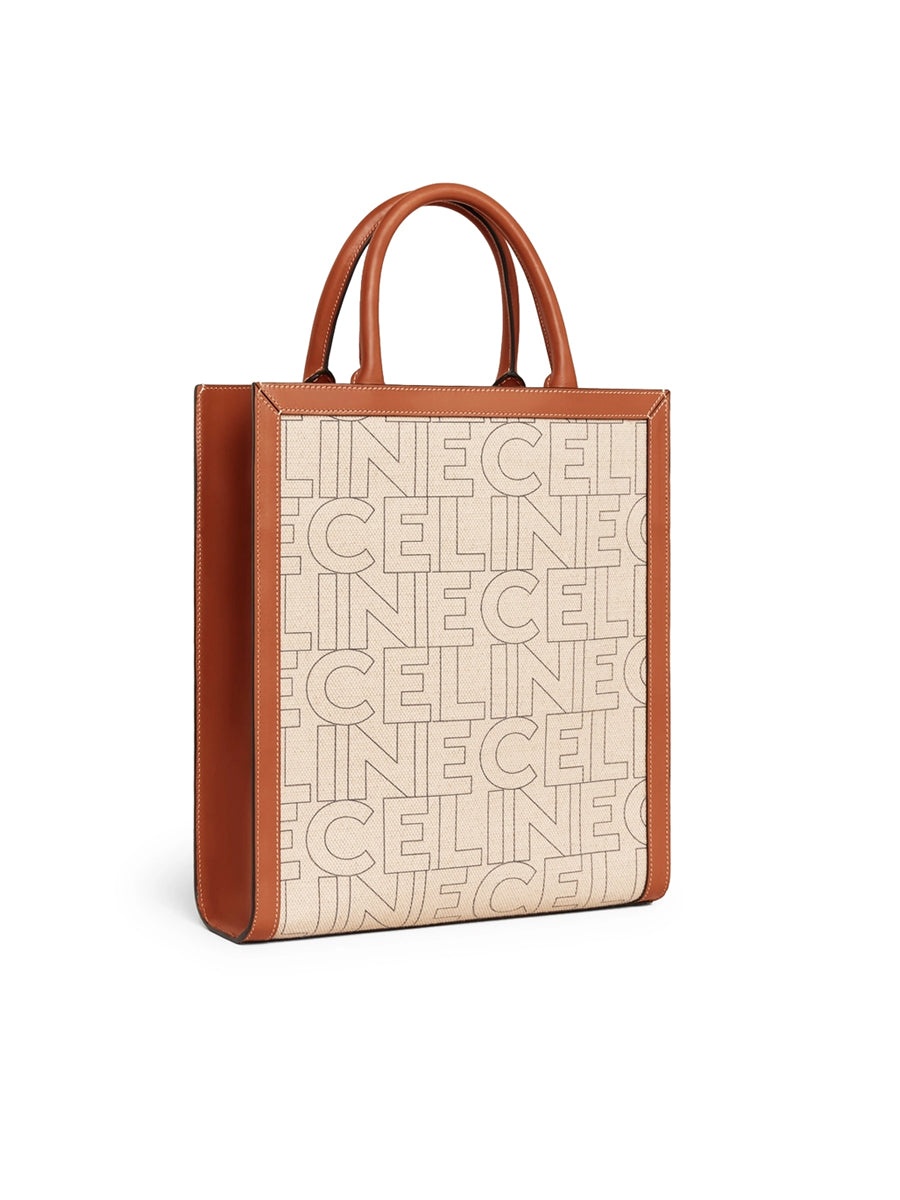 Mini vertical cabas celine in textile with celine print and calfskin hotsell