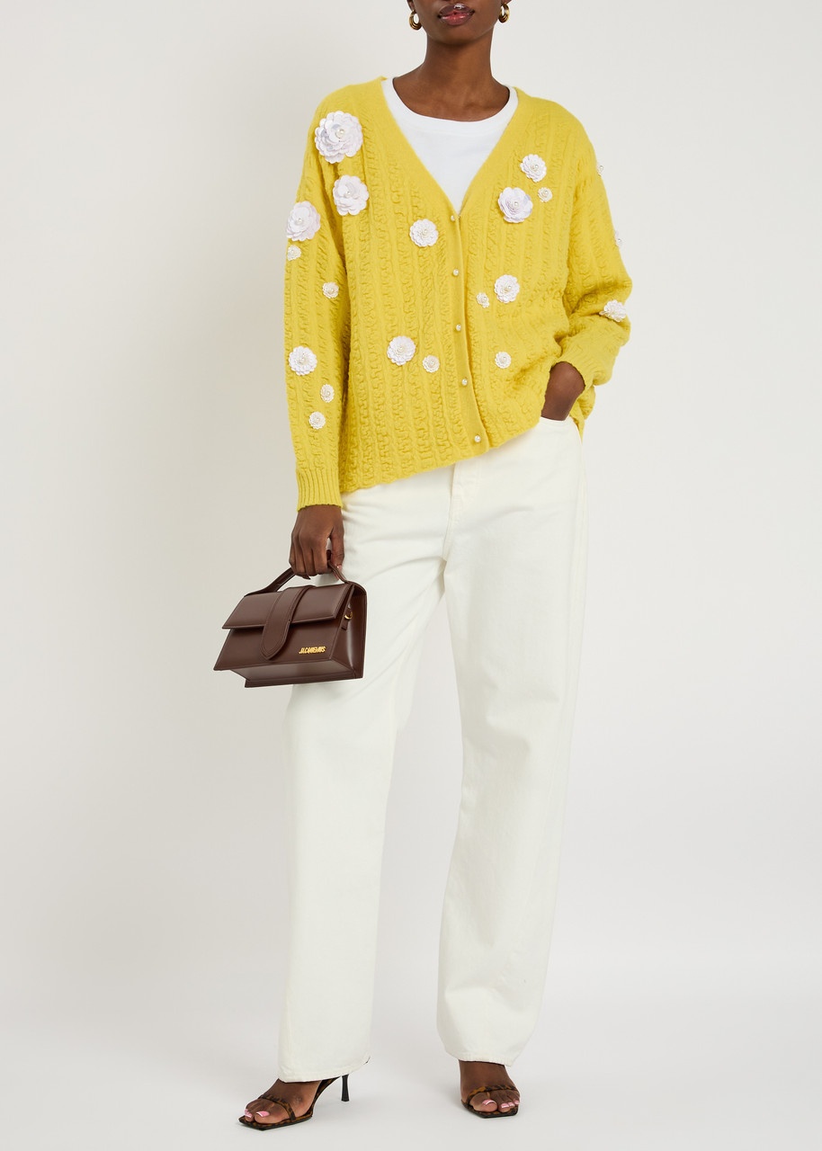 Bernadette Cammi Floral-embellished Wool-blend Cardigan - 4