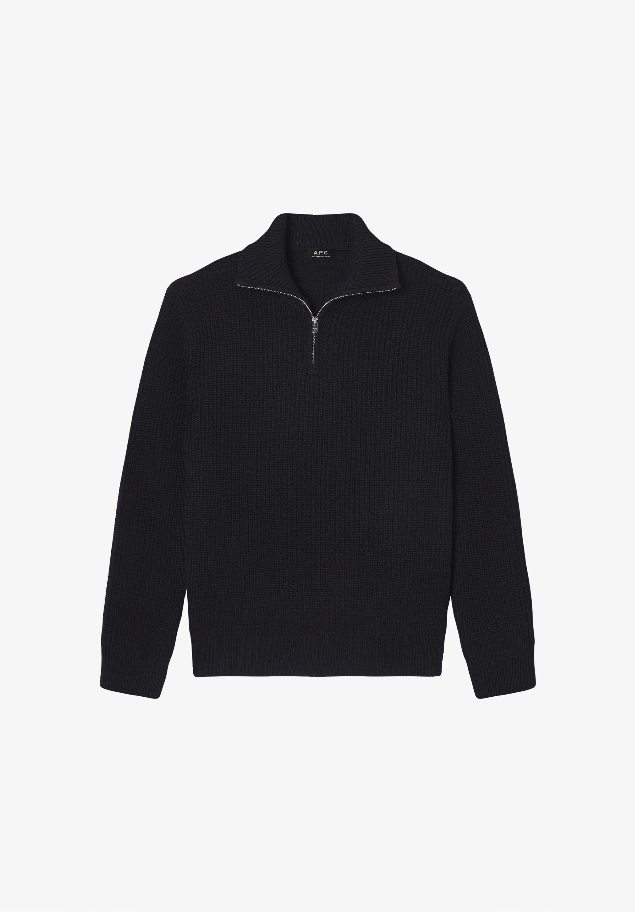 DANIEL TRUCKER SWEATER - NAVY BLUE QUARTER-ZIP SWEATER - 1