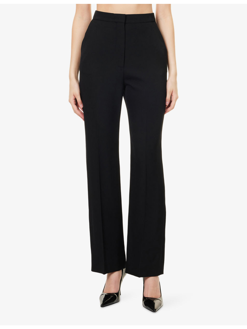 High-Rise Straight-Leg Wool Trousers - 3