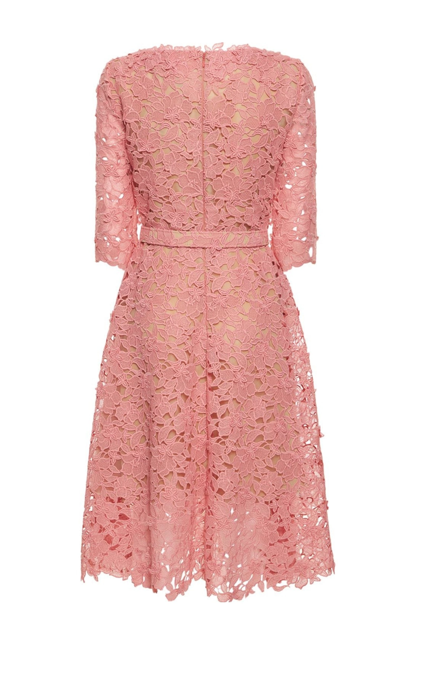 Floral Guipure Lace Dress - 5