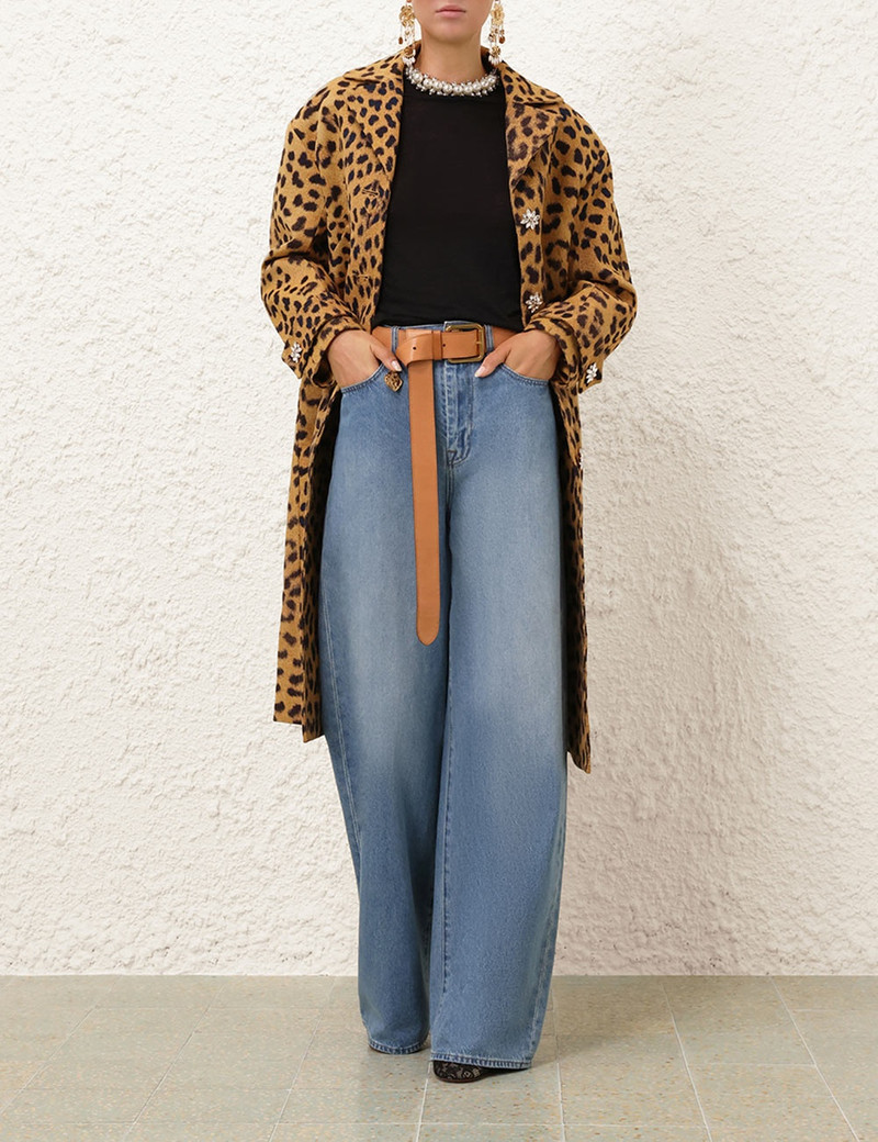 Zimmermann CRUSH JACQUARD BARREL COAT outlook