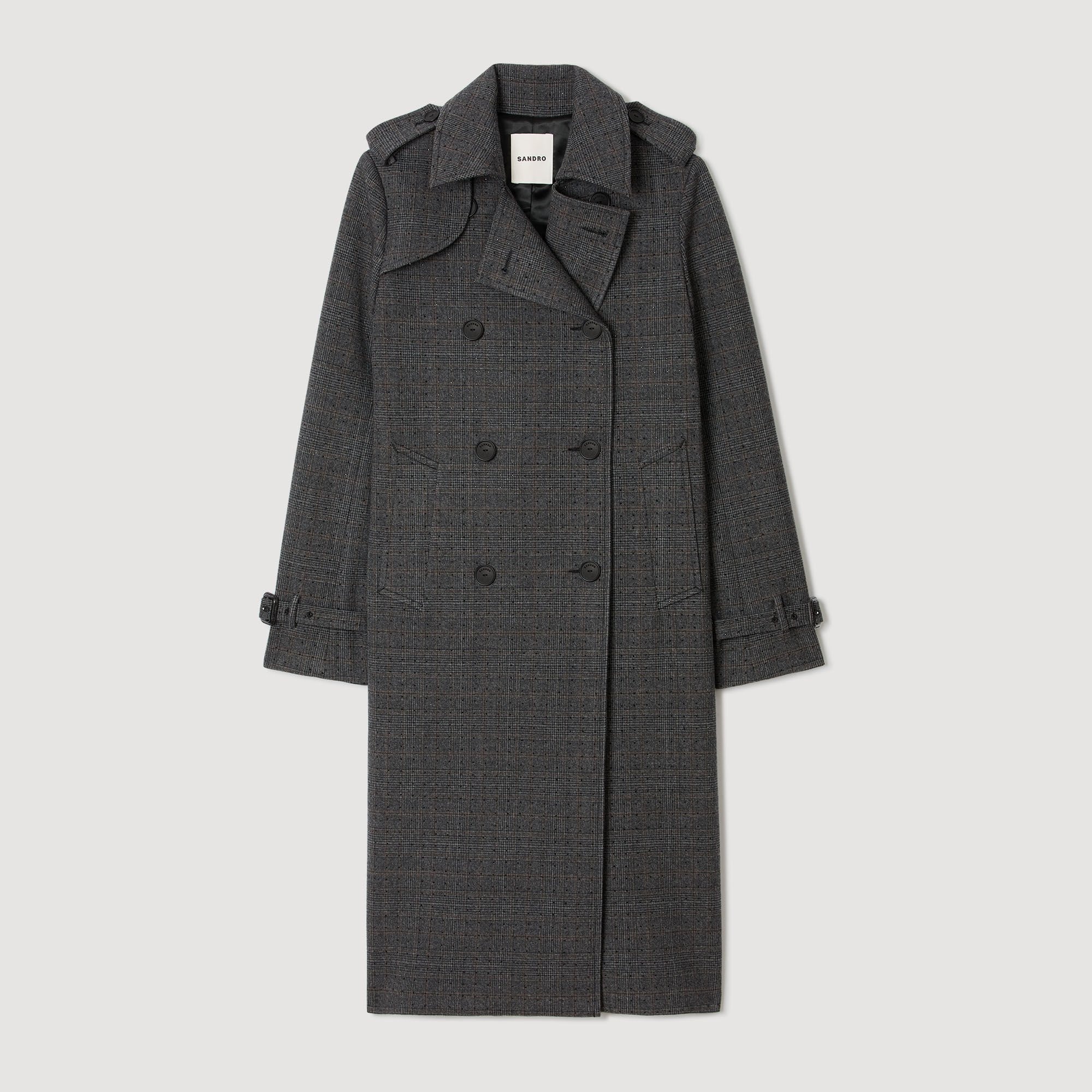 RHINESTONE TRENCH COAT - 6