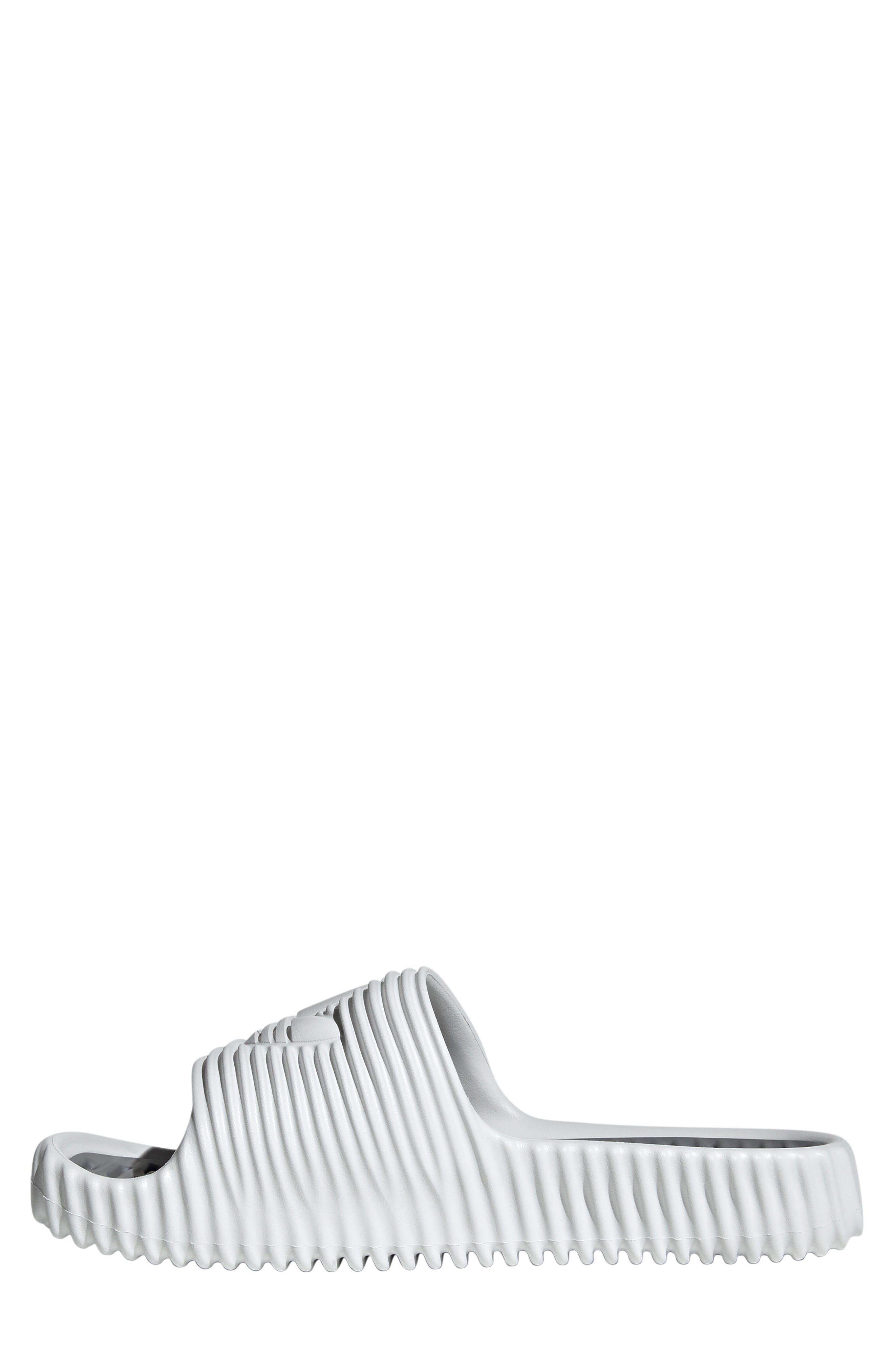 adidas Gender Inclusive Adilette 25 Slide in Crystal White/Grey at Nordstrom - 6