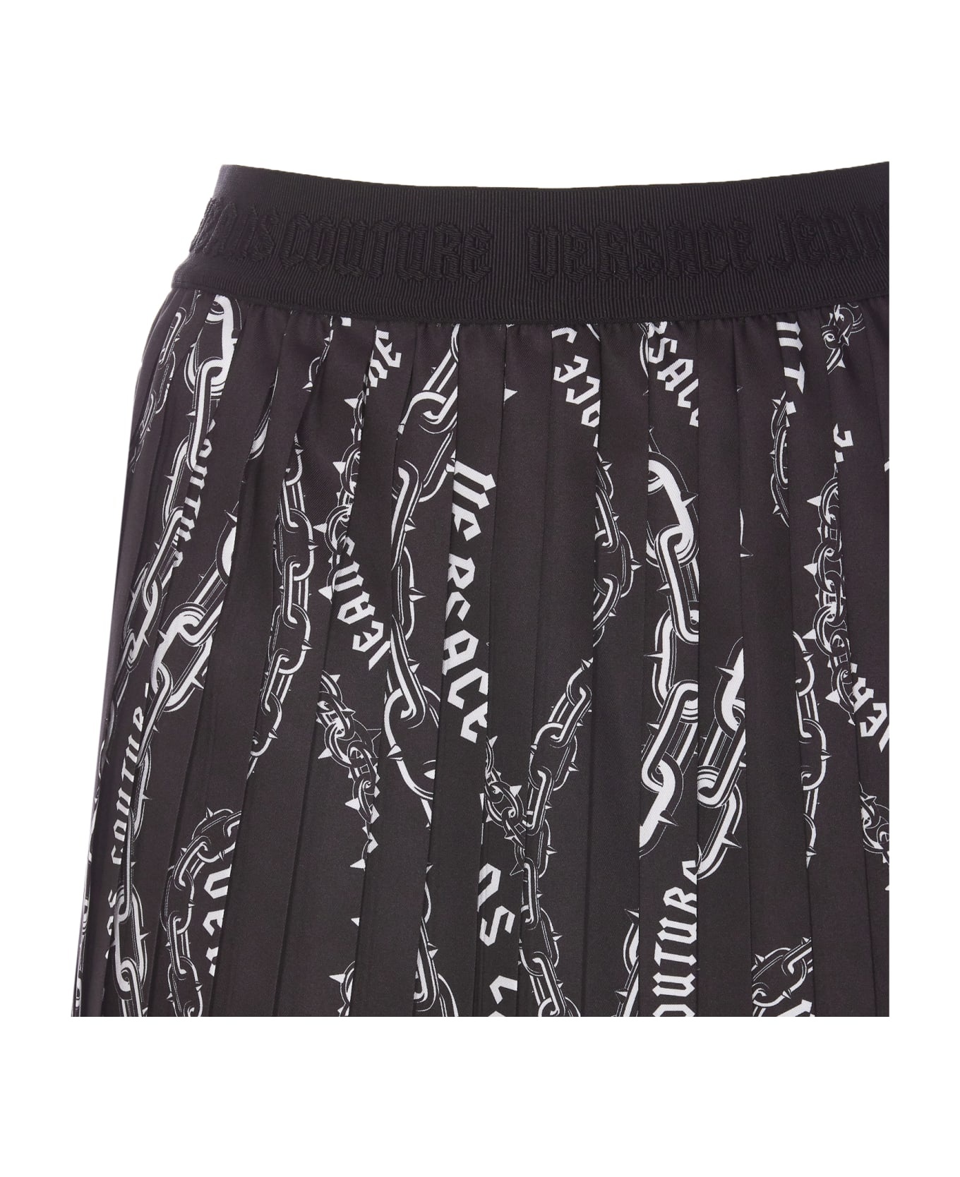 Chain Couture Pleated Mini Skirt - 4