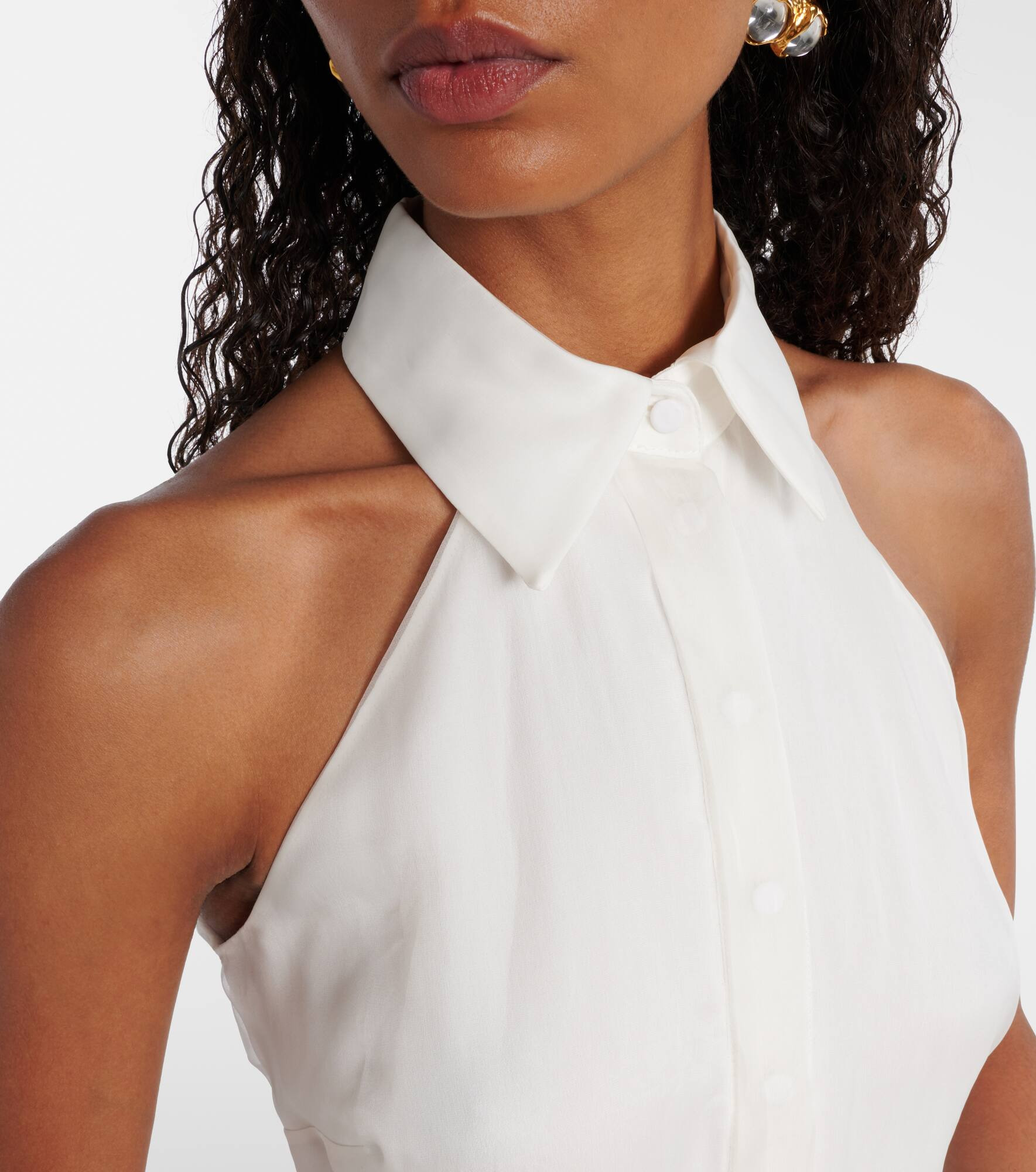Tunca semi-sheer silk gown - 4