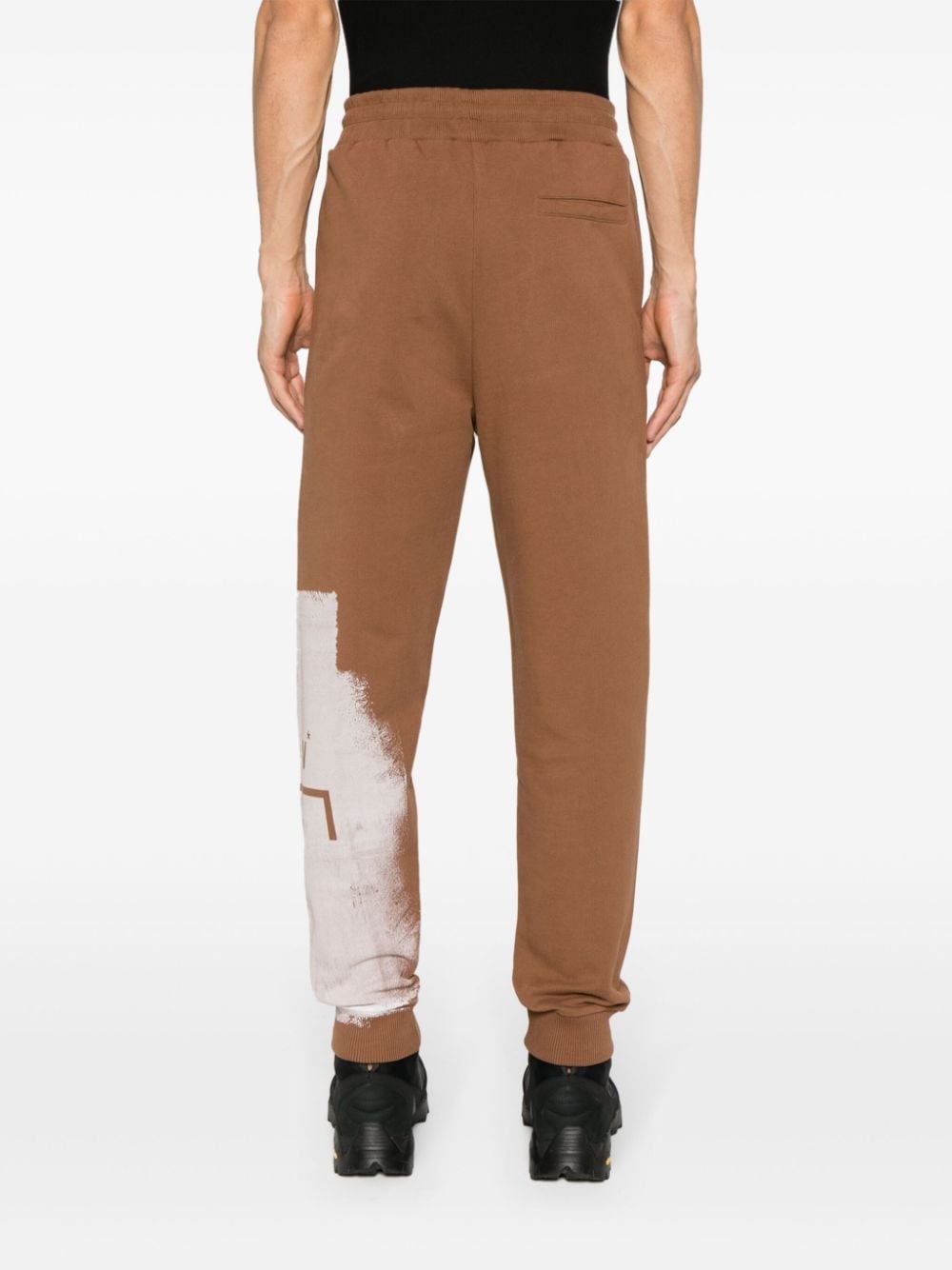 Brushstroke cotton track pants - 4