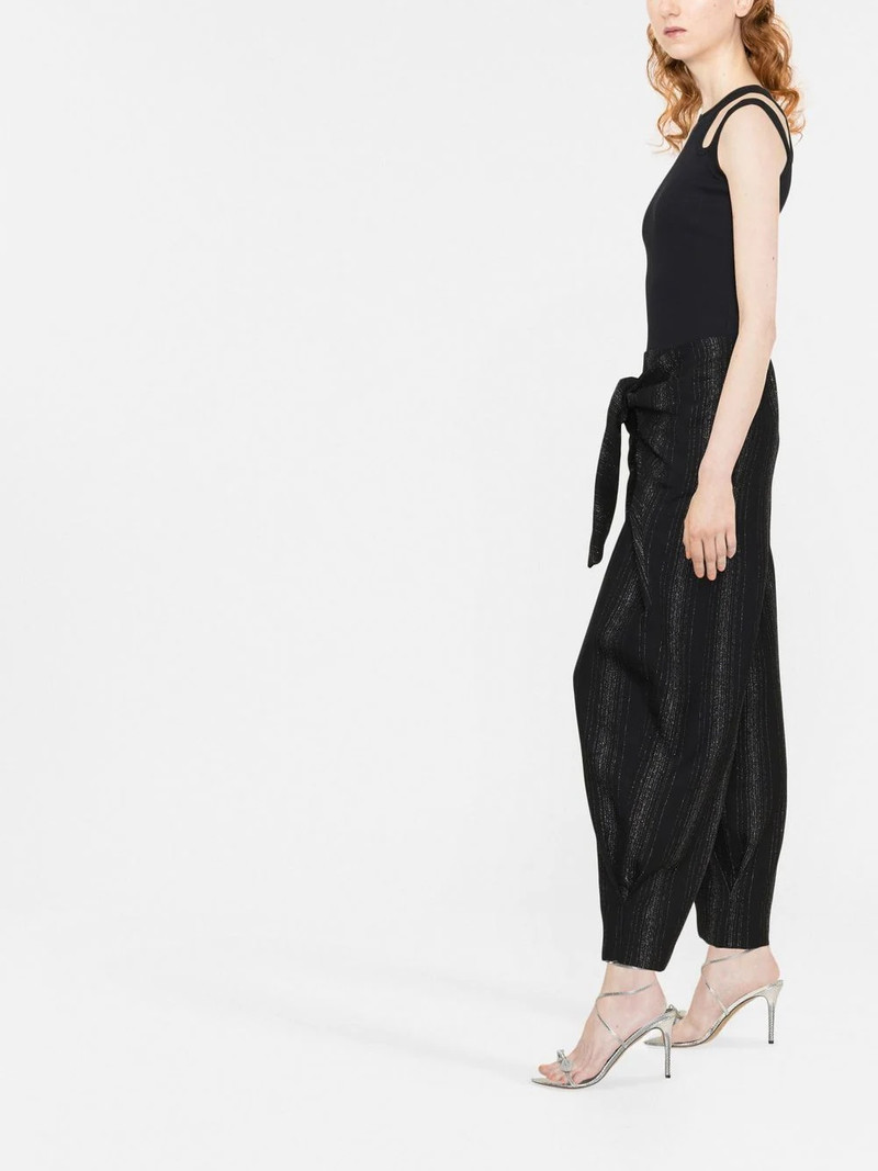 lurex-detail balloon-leg trousers 4