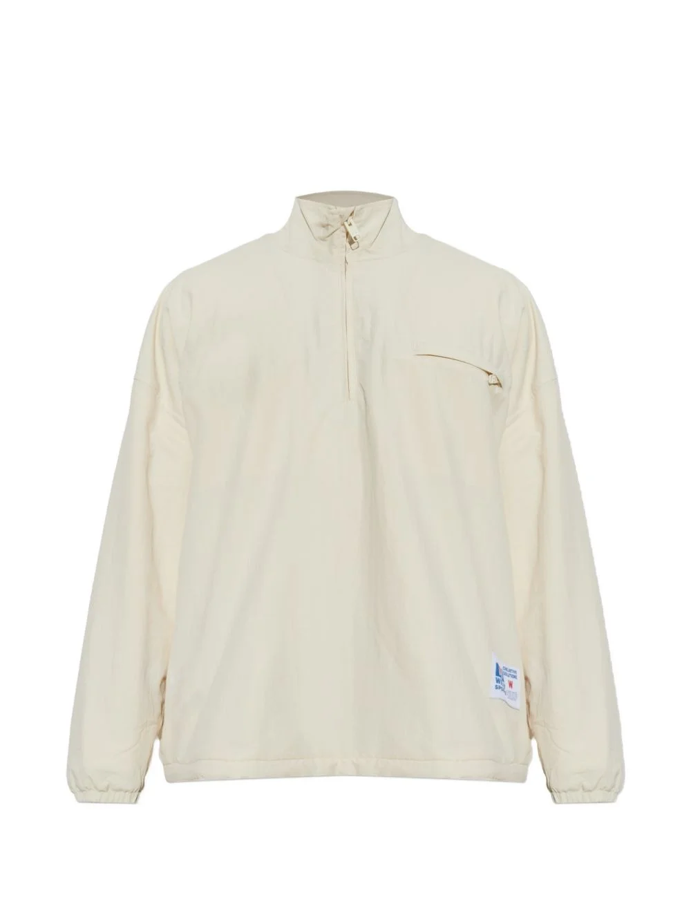 quarter-zip logo-patch jacket - 1