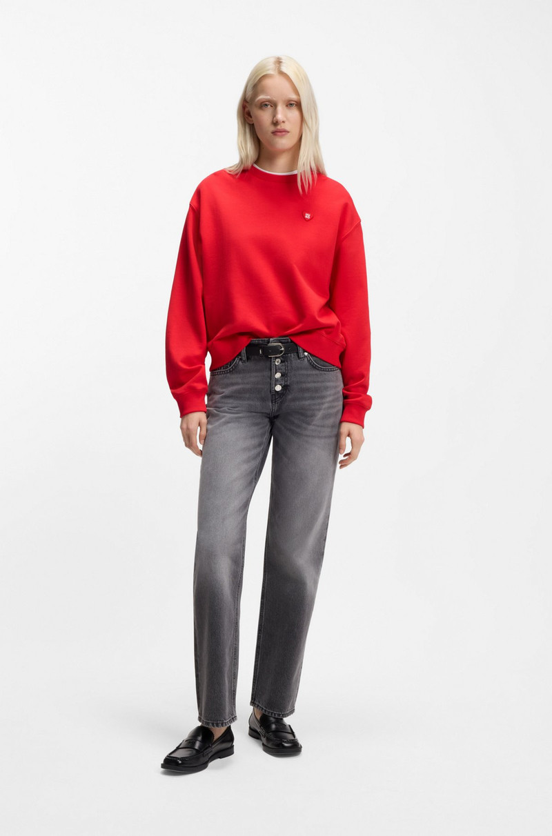 HUGO HEART-LOGO SWEATSHIRT IN COTTON TERRY outlook