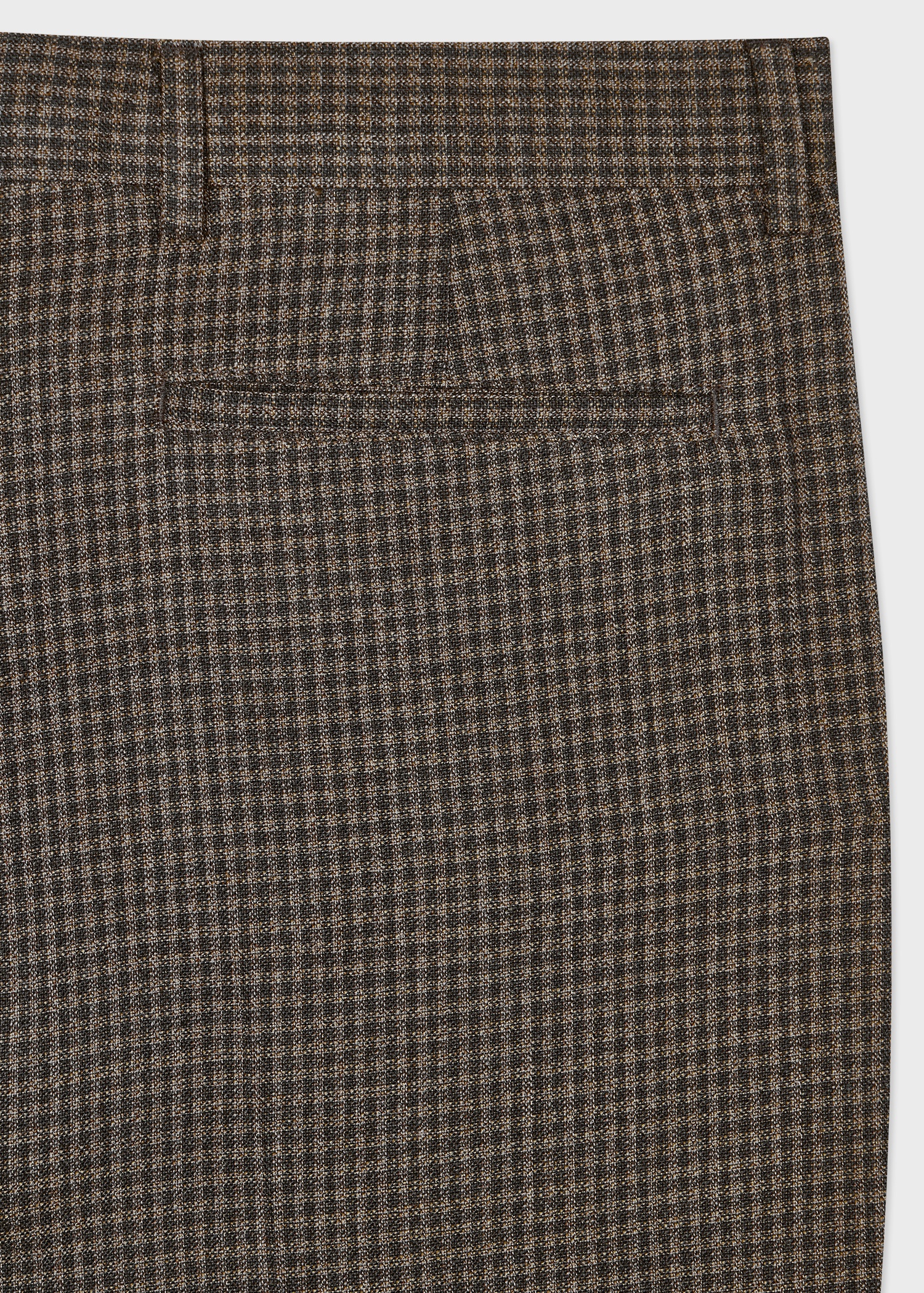 Green Gingham Check Tapered-Fit Pleated Stretch-Wool Trousers - 2