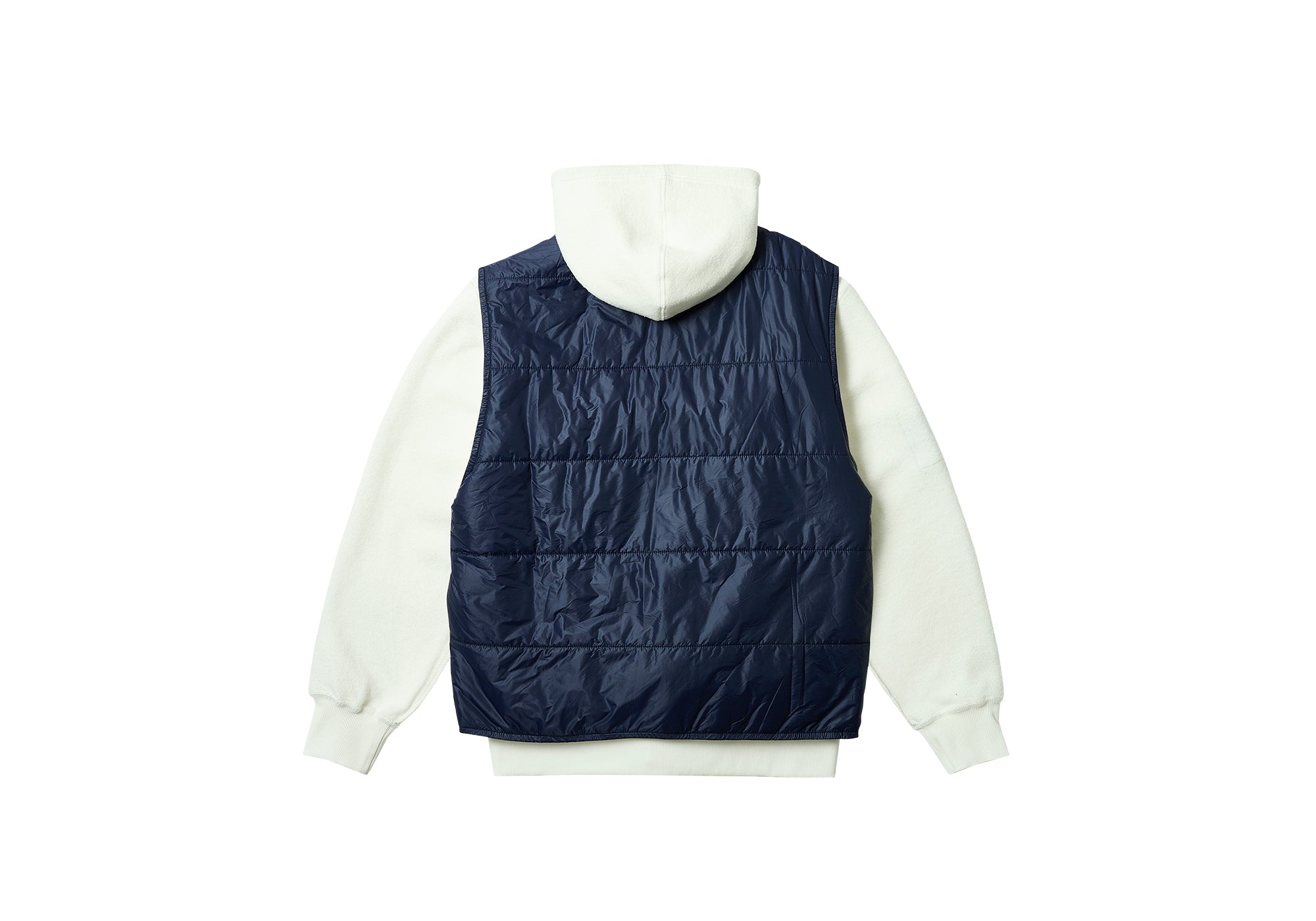 REVERSIBLE VEST HOOD SOFT WHITE - 2