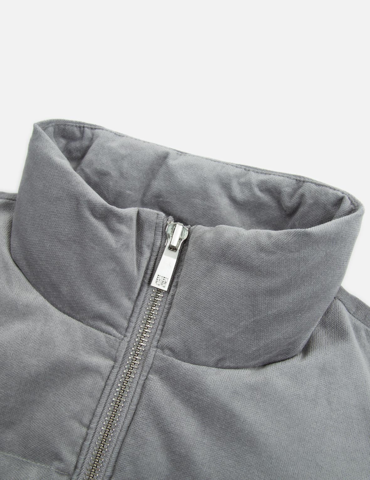 Seagull and Slogan Embroidered Velvet Down Jacket - 9
