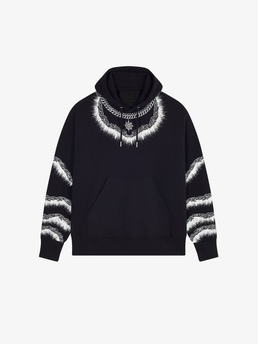 OVERSIZED CHAIN PRINTED HOODIE - 1