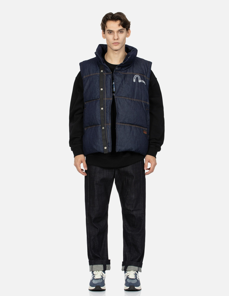 SEAGULL APPLIQUÉ LOOSE FIT DENIM DOWN VEST 5