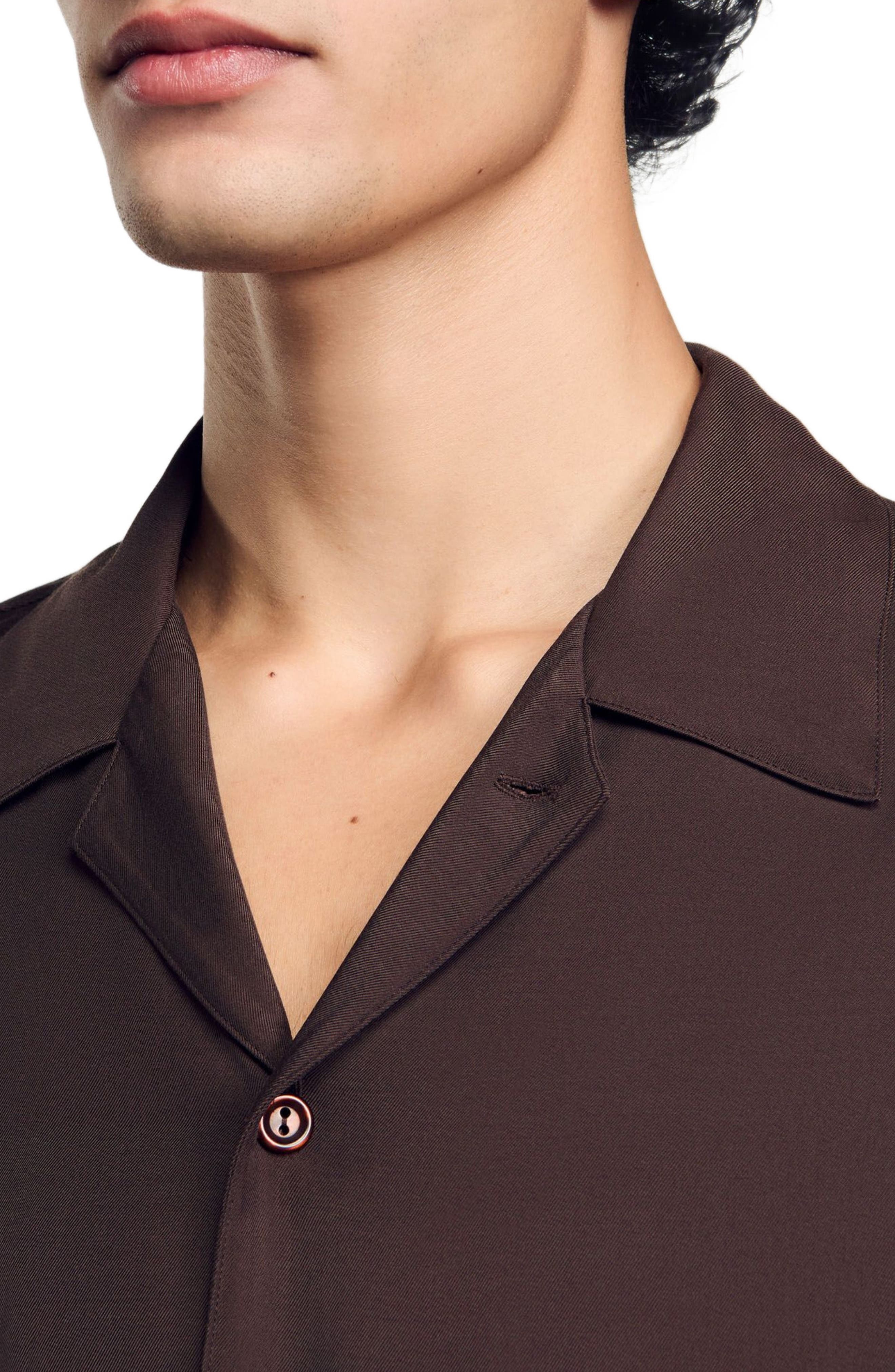 SANDRO Floaty shirt in Moka. at Nordstrom - 4