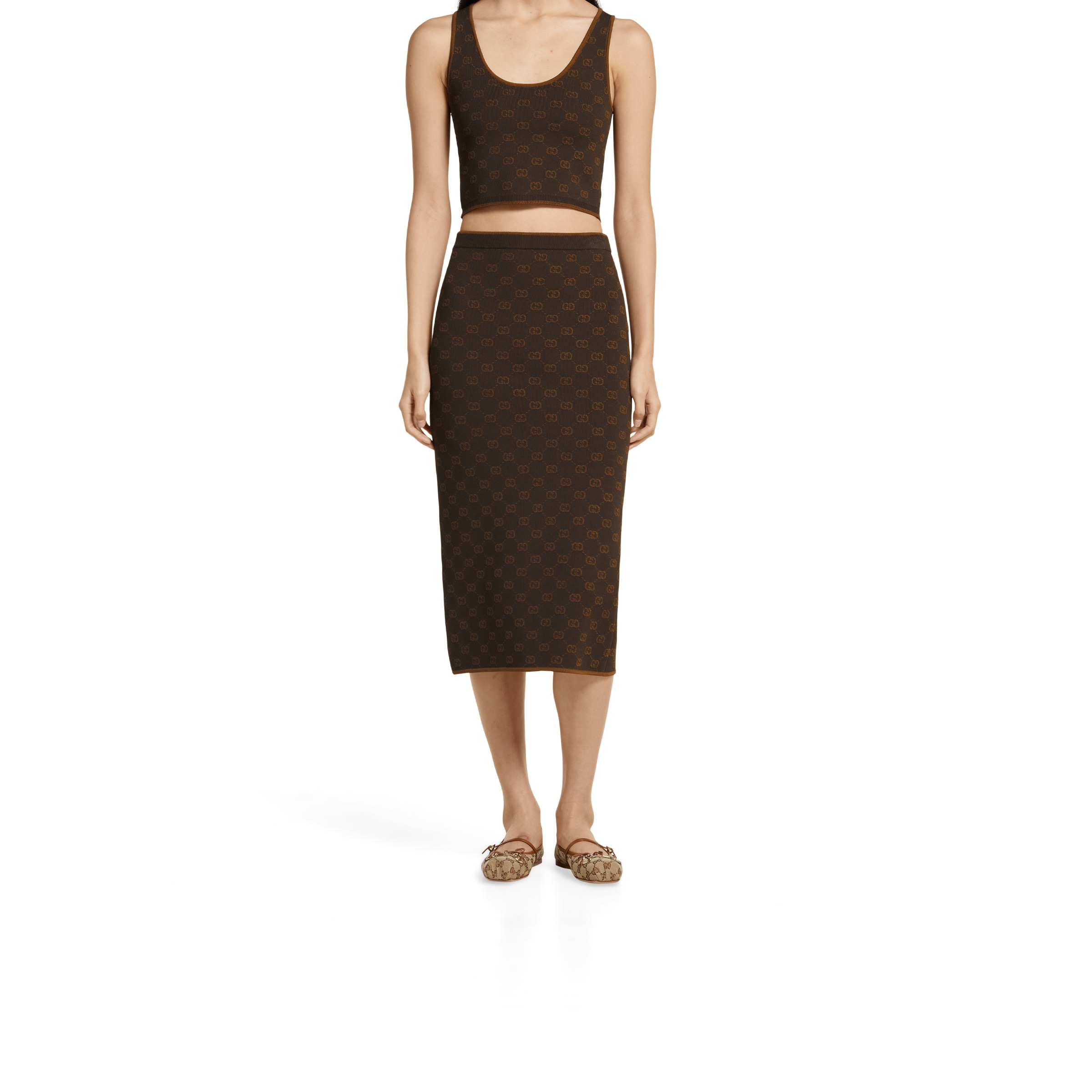 Stretch GG jacquard skirt - 3