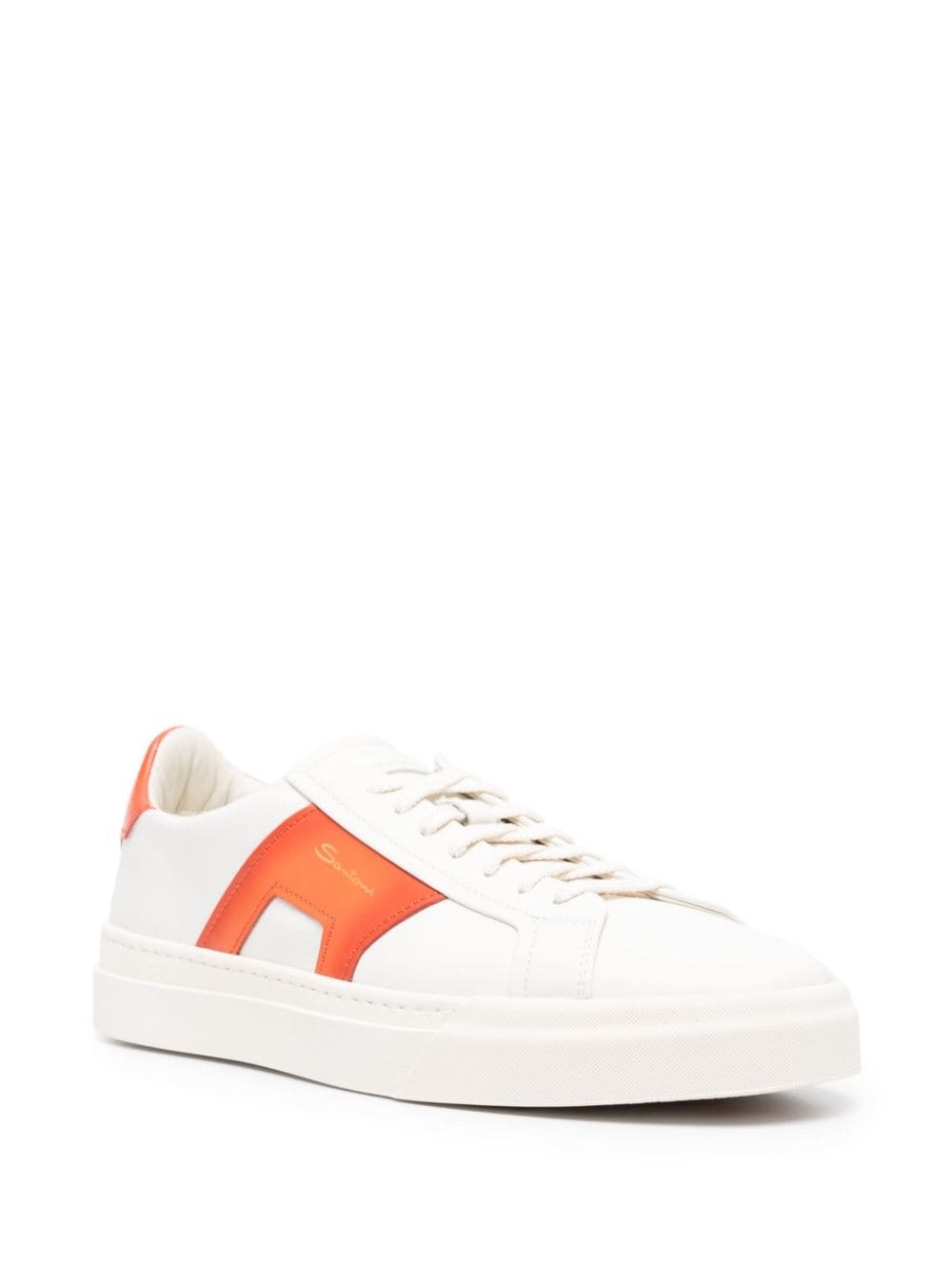 Double Buckle low-top leather sneakers - 2