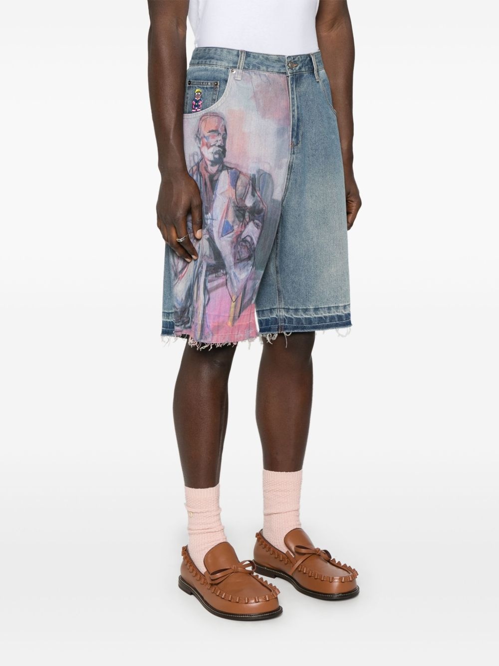 painted-panel shorts - 3