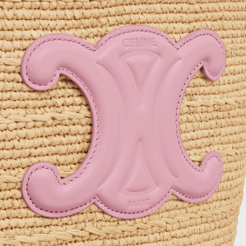 TEEN SUPPLE CELINE CLASSIC PANIER IN Raffia and calfskin 5