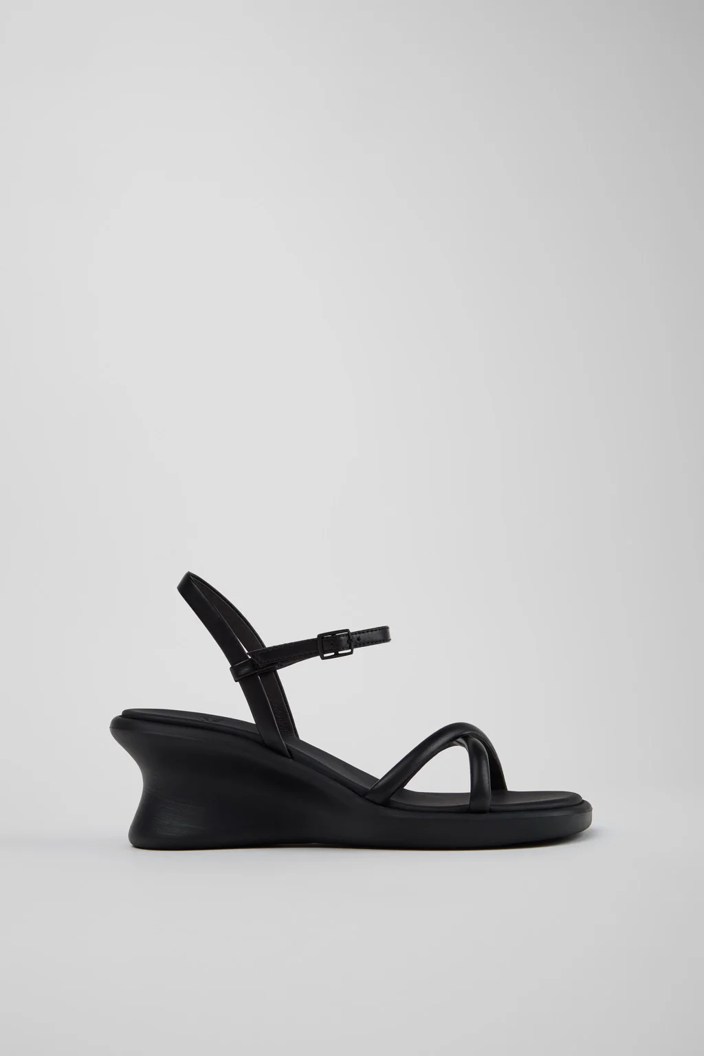 Louise Sandal Black Leather Sandals for Women. - 1