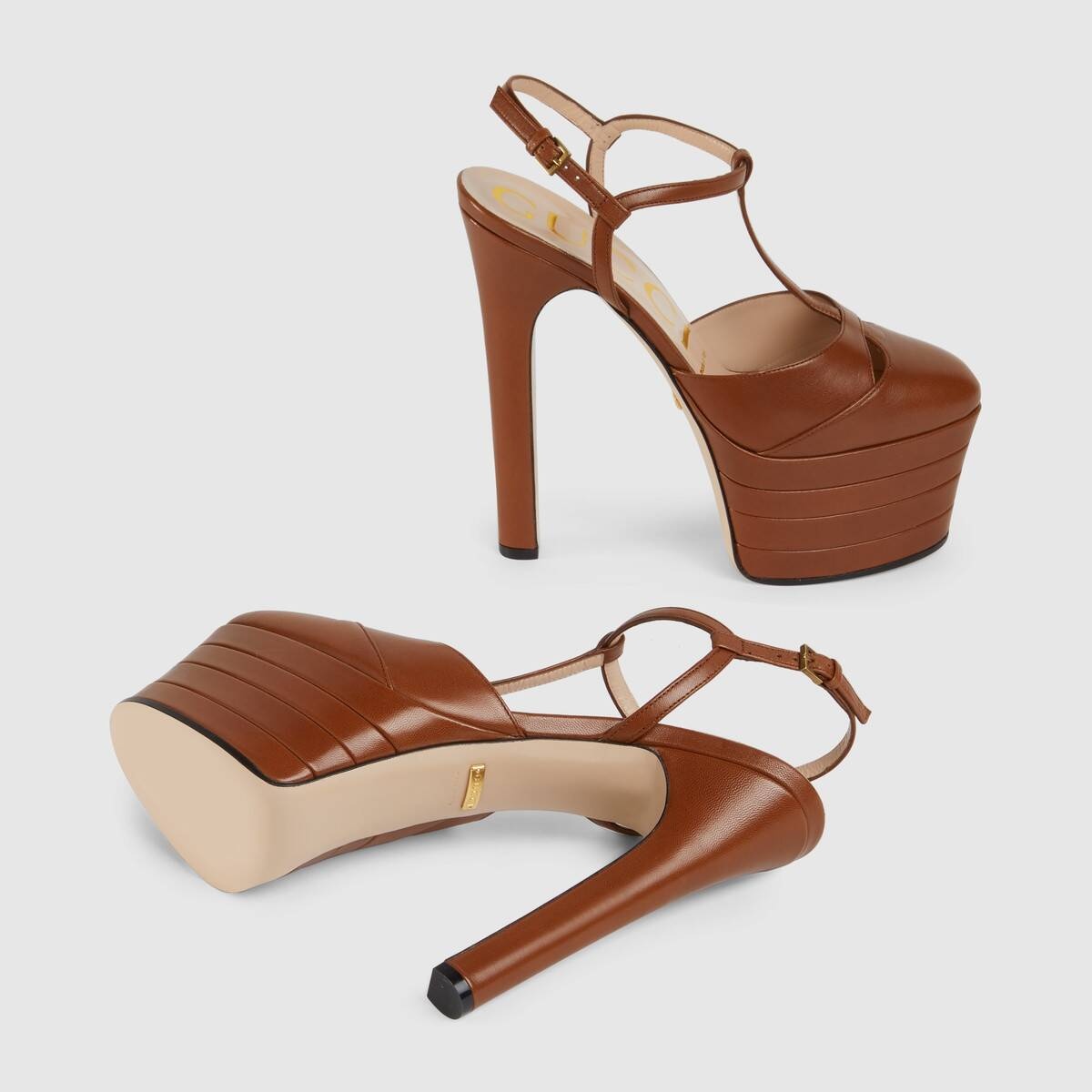 Leather platform pump - 5