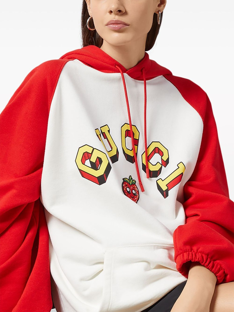 logo-print cotton hoodie 5