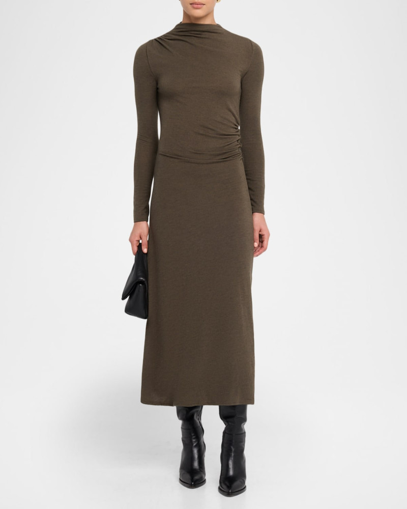 Rails Margaret Draped Long-Sleeve Mesh Midi Dress outlook