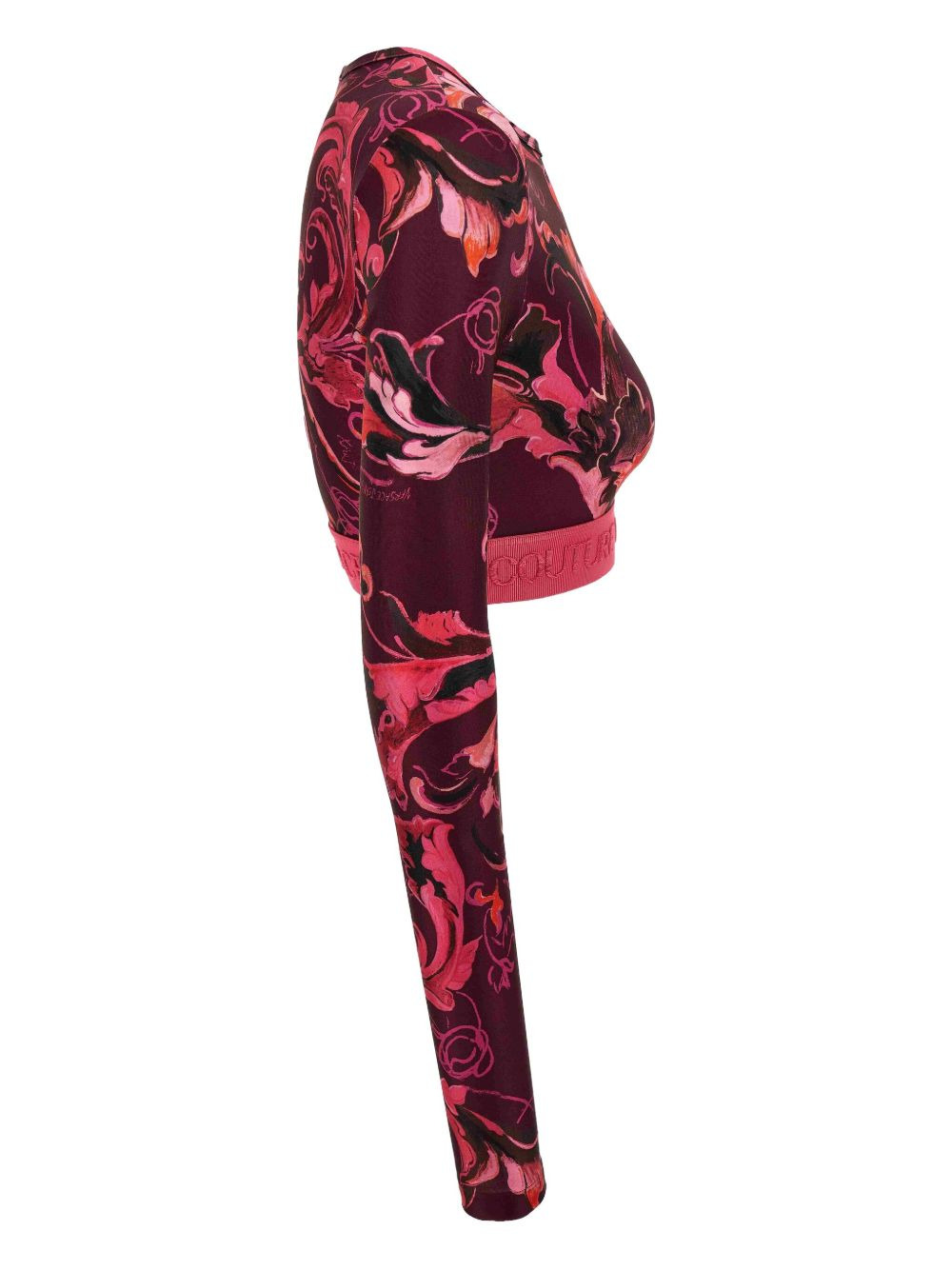 baroque-print long-sleeve top - 2