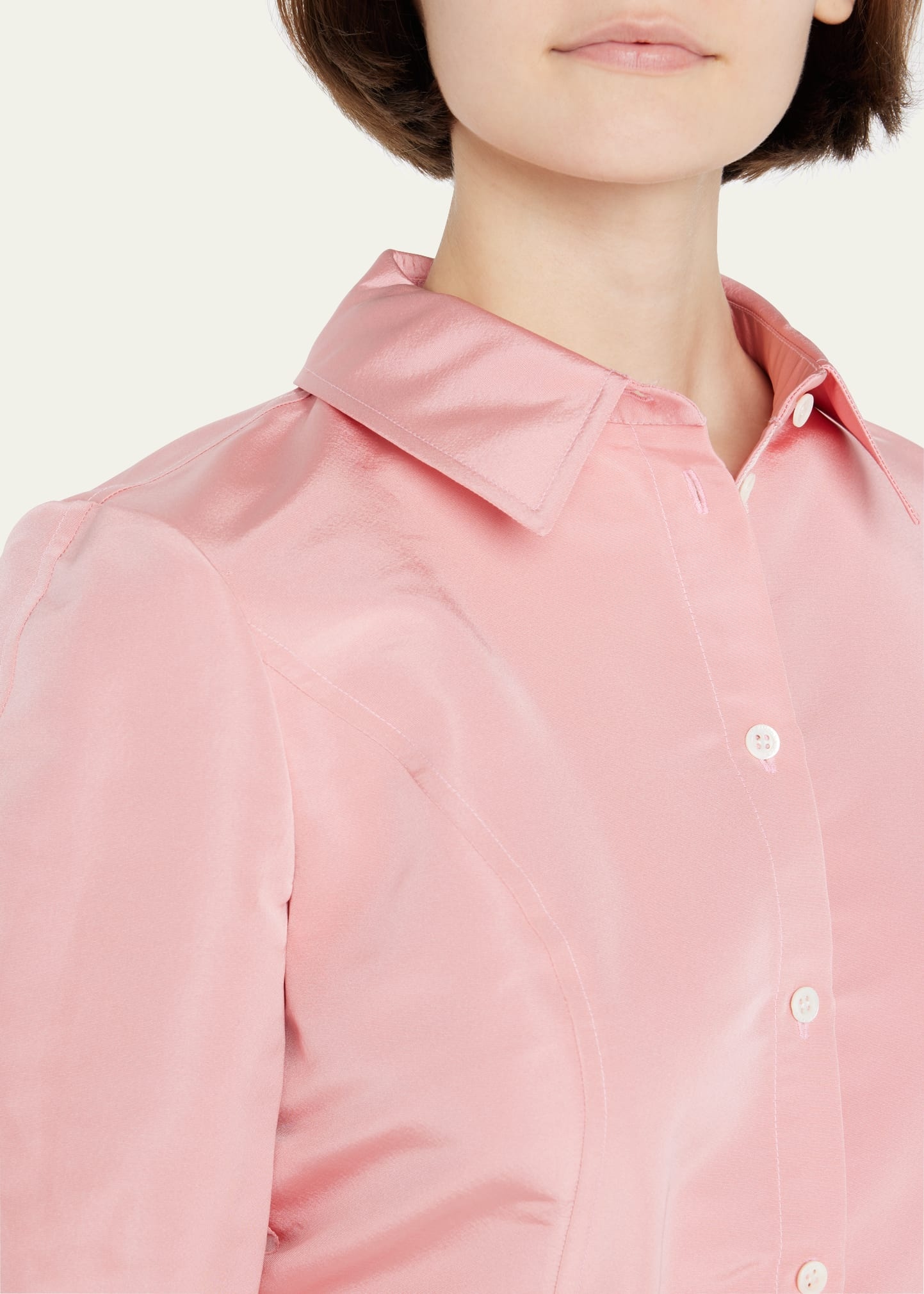 Faille 3/4-Sleeve Shirtdress - 5