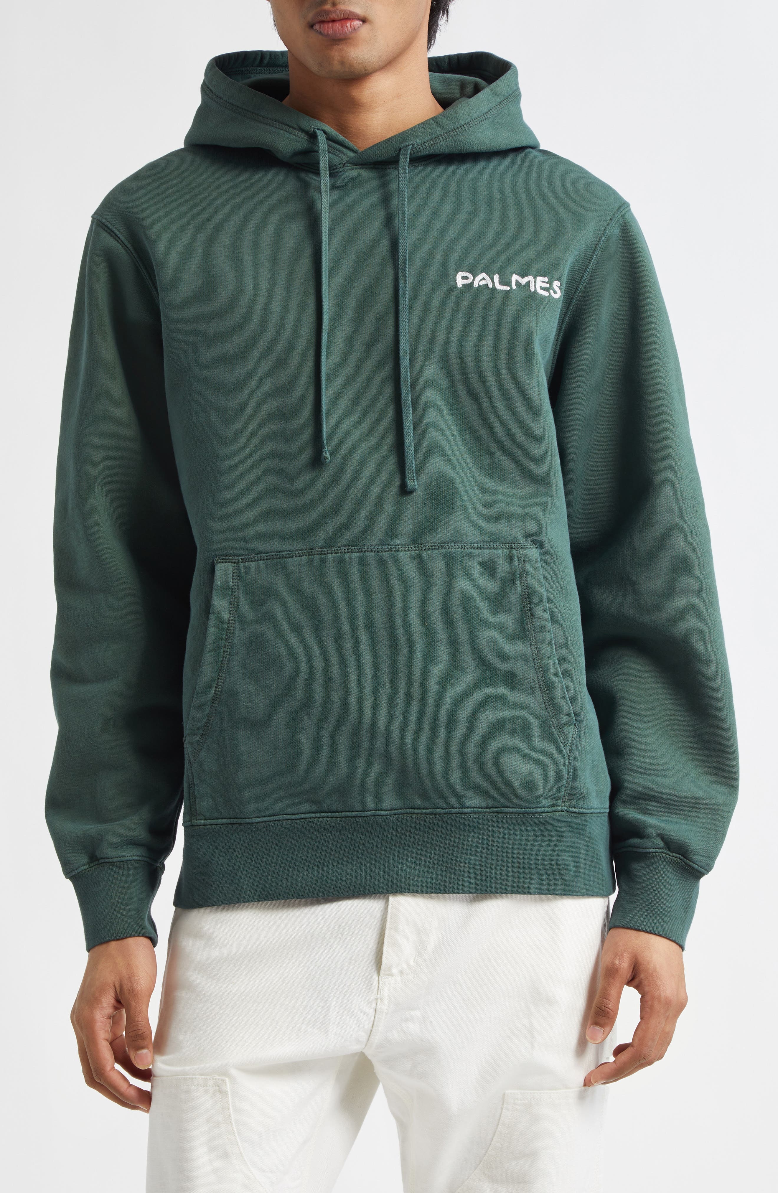 PALMES Tower Graphic Hoodie in Dark Green at Nordstrom - 1