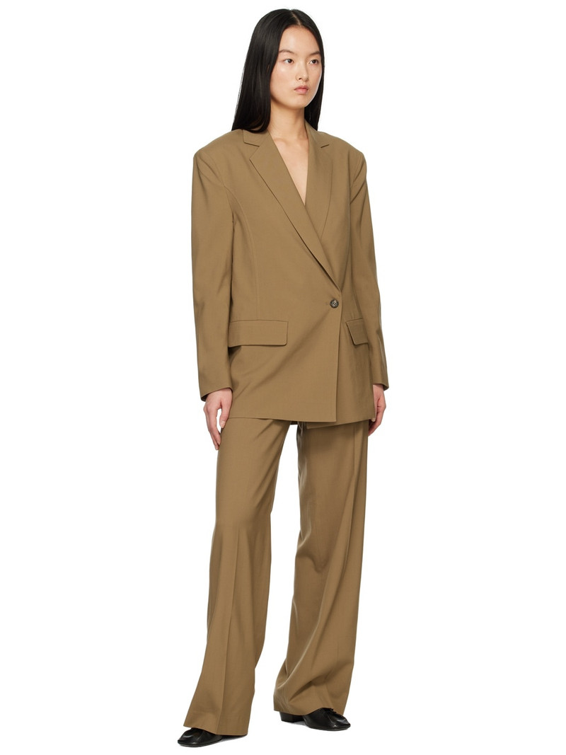 ARCH THE Brown Simple Line Trousers outlook