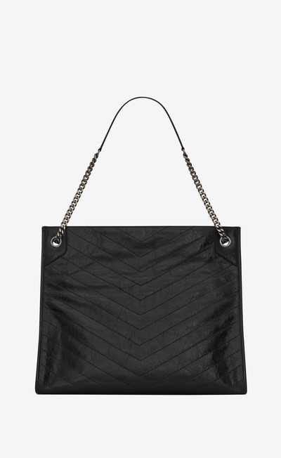 SAINT LAURENT niki large shopping bag in crinkled vintage leather outlook