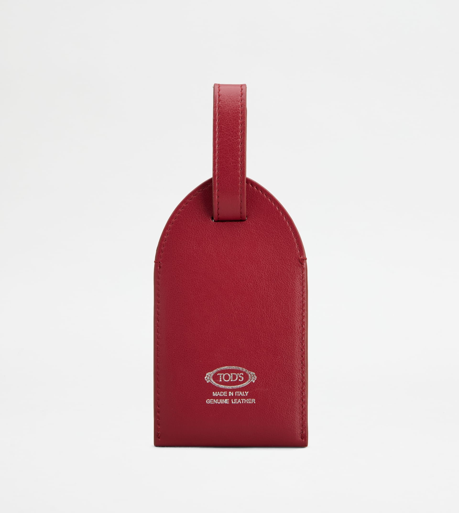ADDRESS TAG IN LEATHER - RED - 2