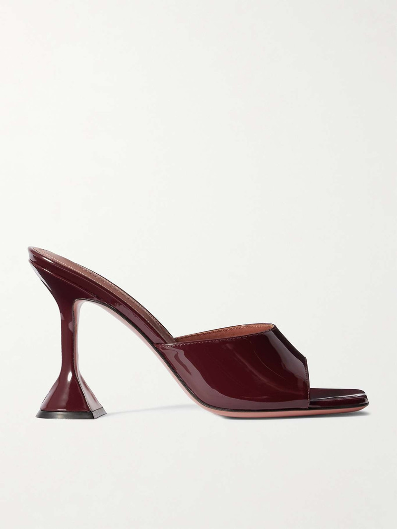 Lupita patent-leather mules - 1